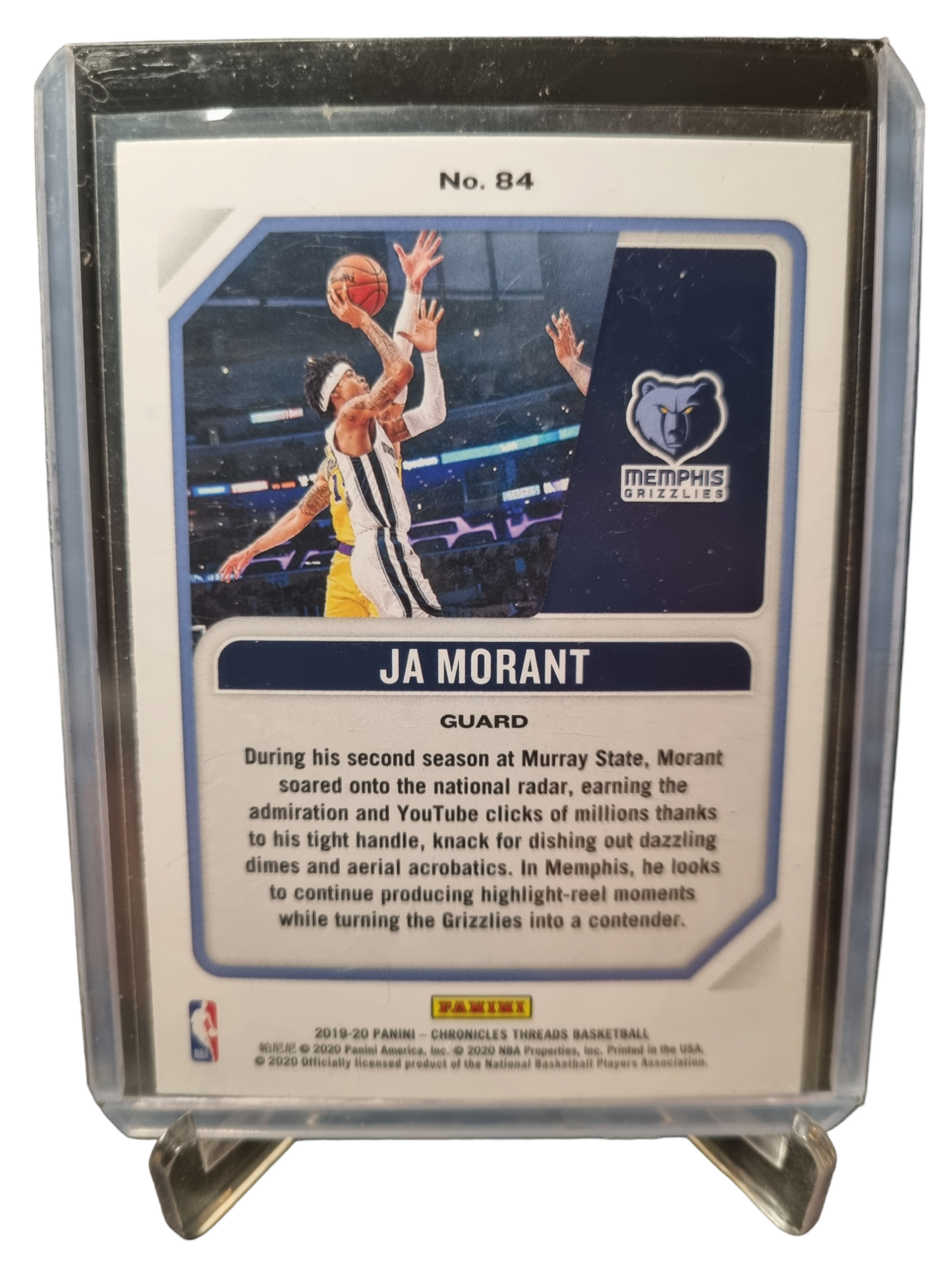 2019-20 Panini Chronicles Rookies Threads #84 JA Morant Rookie Card