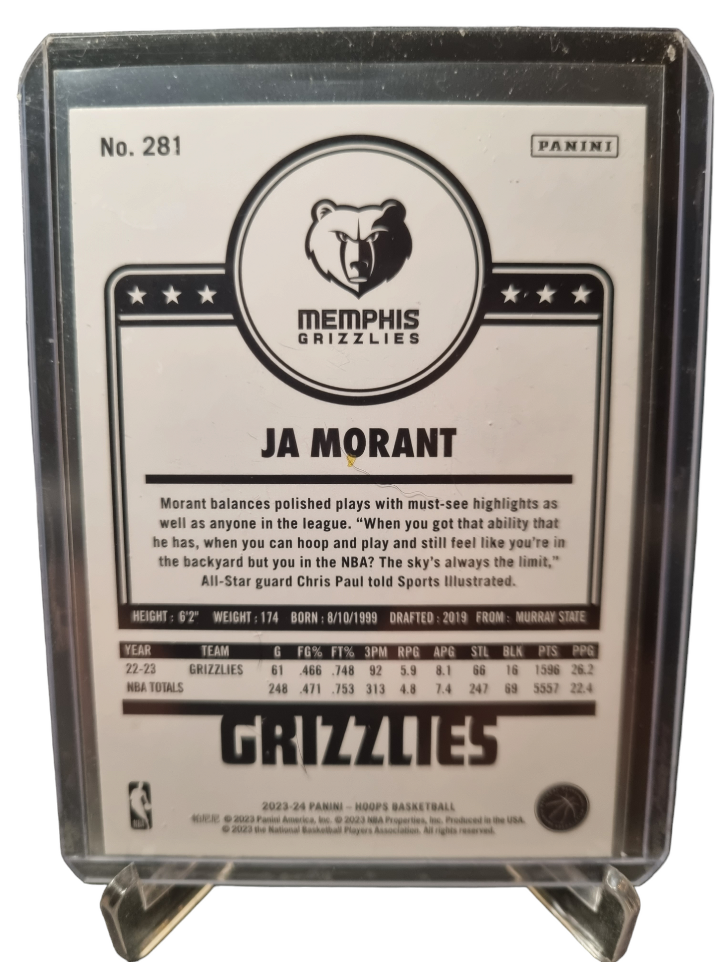 2023-24 Panini Hoops #281 JA Morant