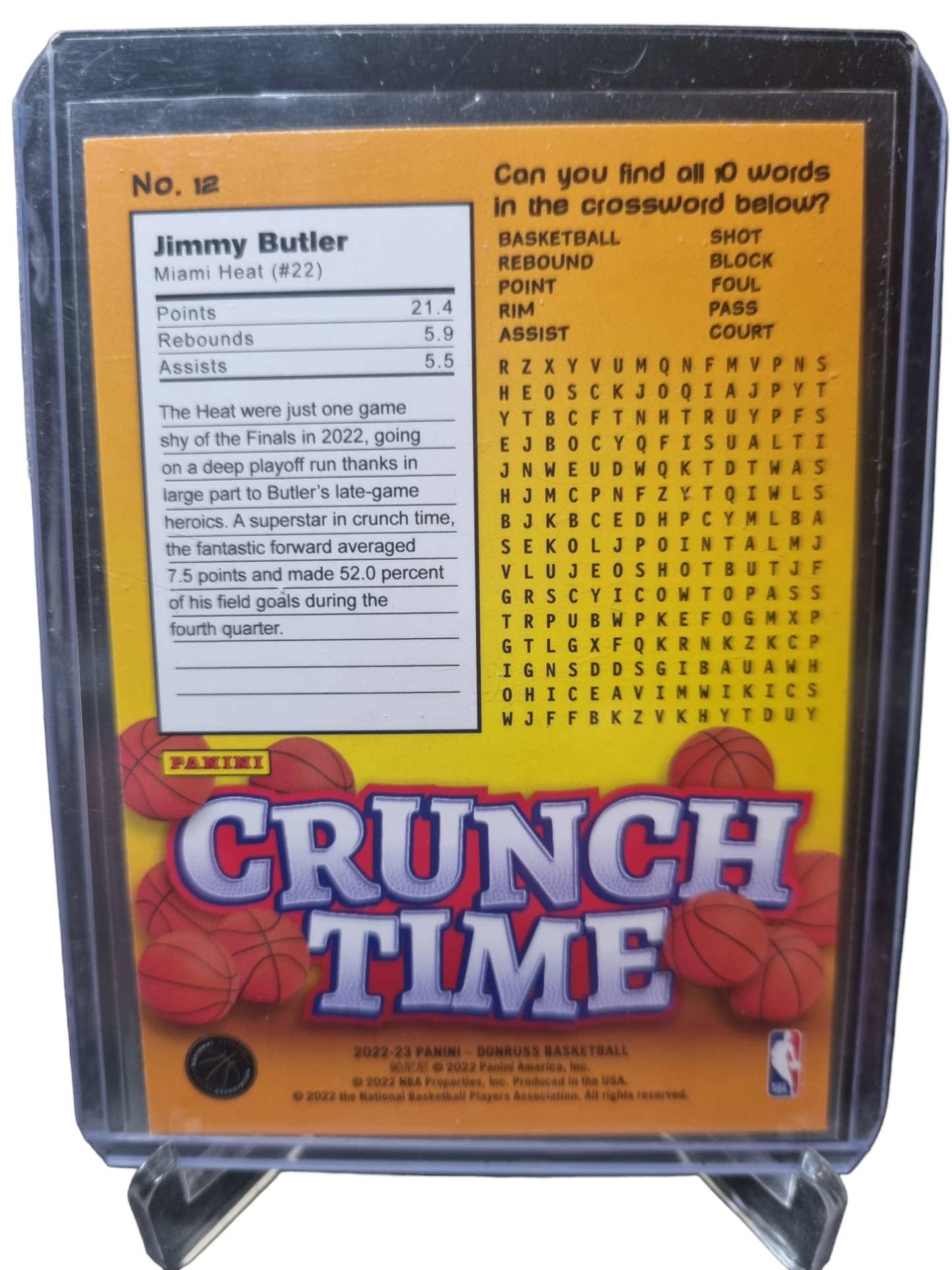 2022-23 Panini Donruss #12 Jimmy Butler Crunch Time