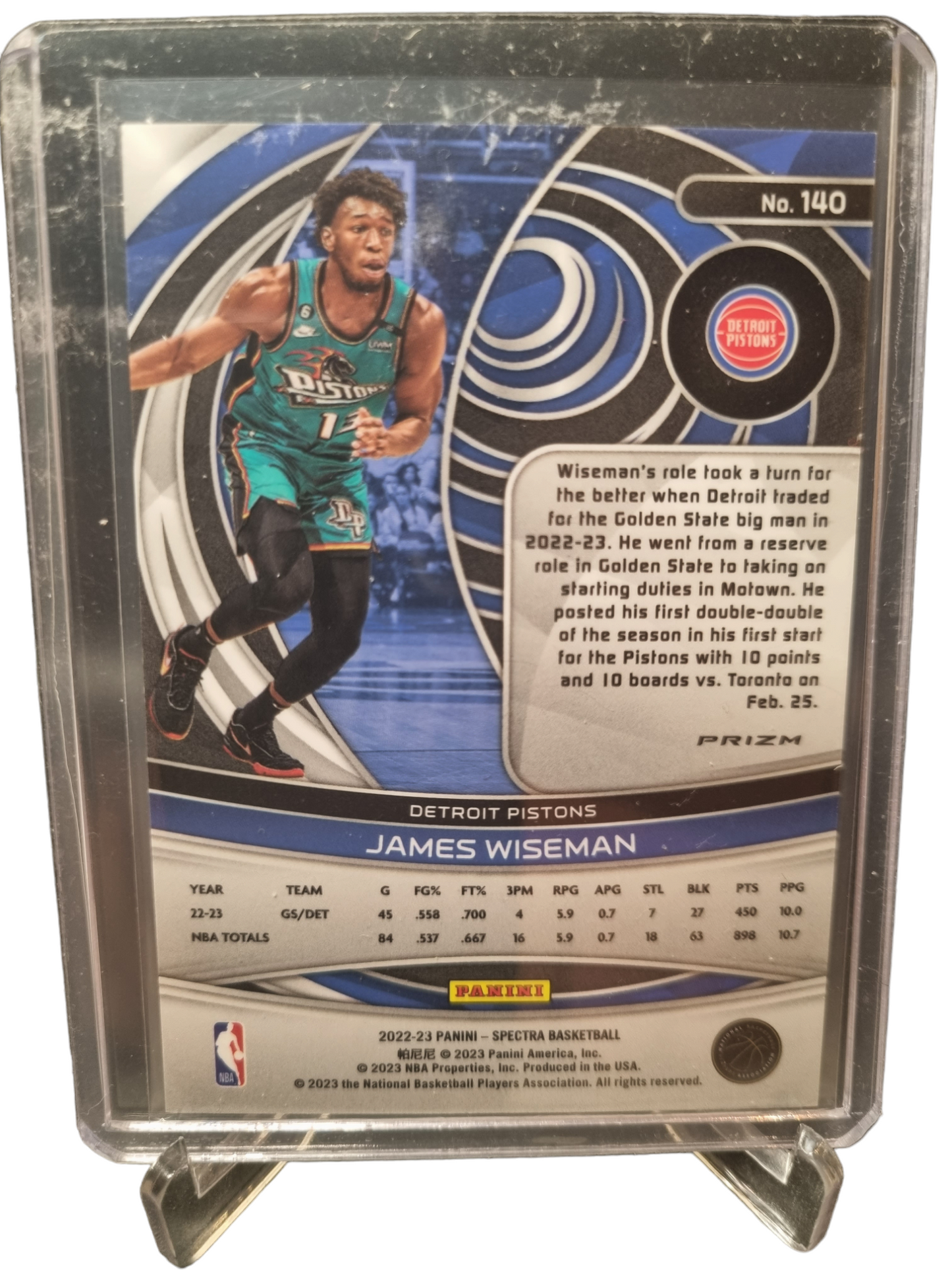 2022-23 Panini Spectra #140 James Wiseman