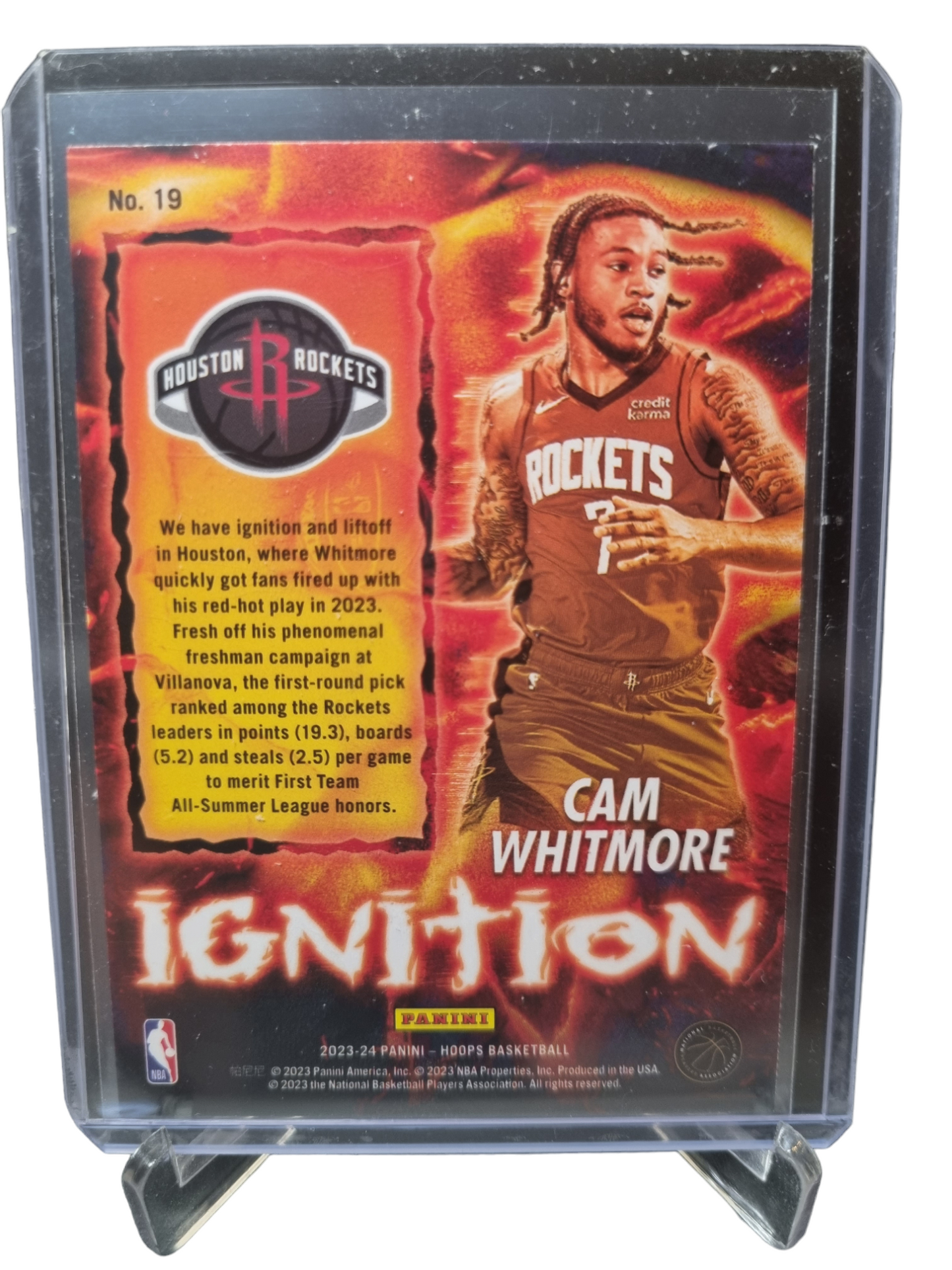 2023-24 Panini Hoops #19 Cam Whitmore Rookie Card Ignition