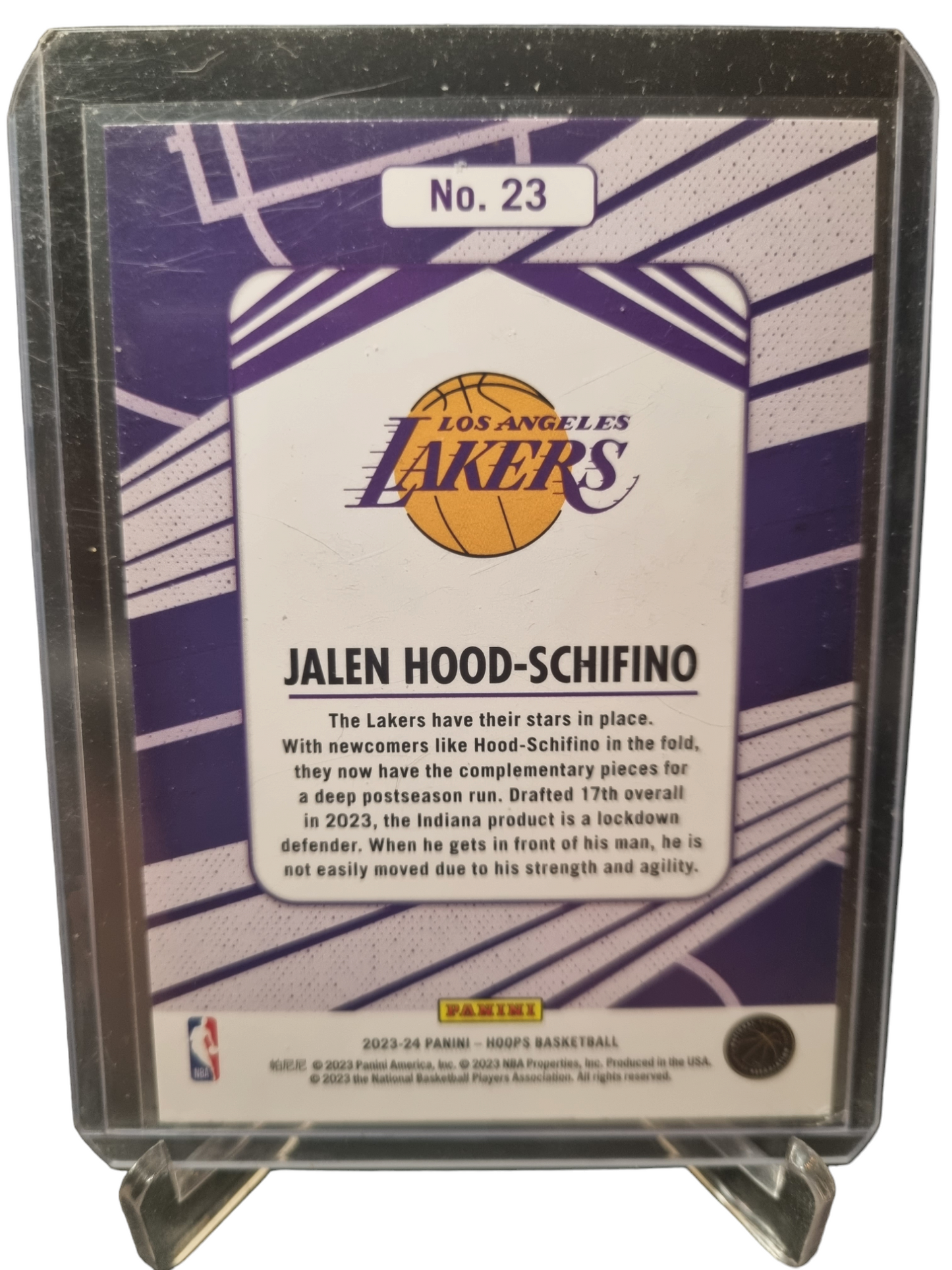 2023-24 Hoops #23 Jalen Hood-Schifino Rookie Card We Got Next