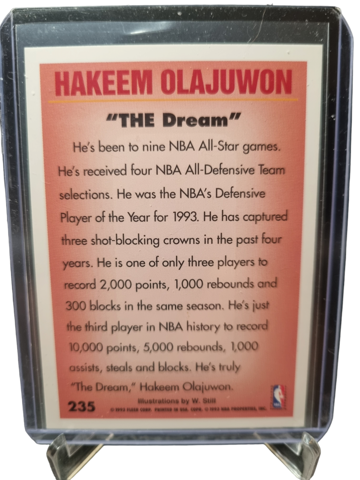 1993-94 Fleer #235 Hakeem Olajuwon The Dream Illustration