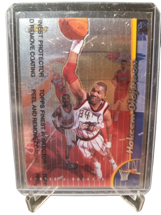 1998 Topps Finest #12 Hakeem Olajuwon With Protective Coating