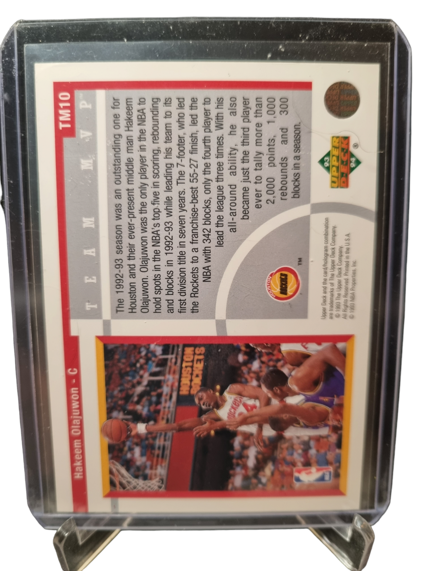 1993 Upper Deck #TM10 Hakeem Olajuwon Team MVP