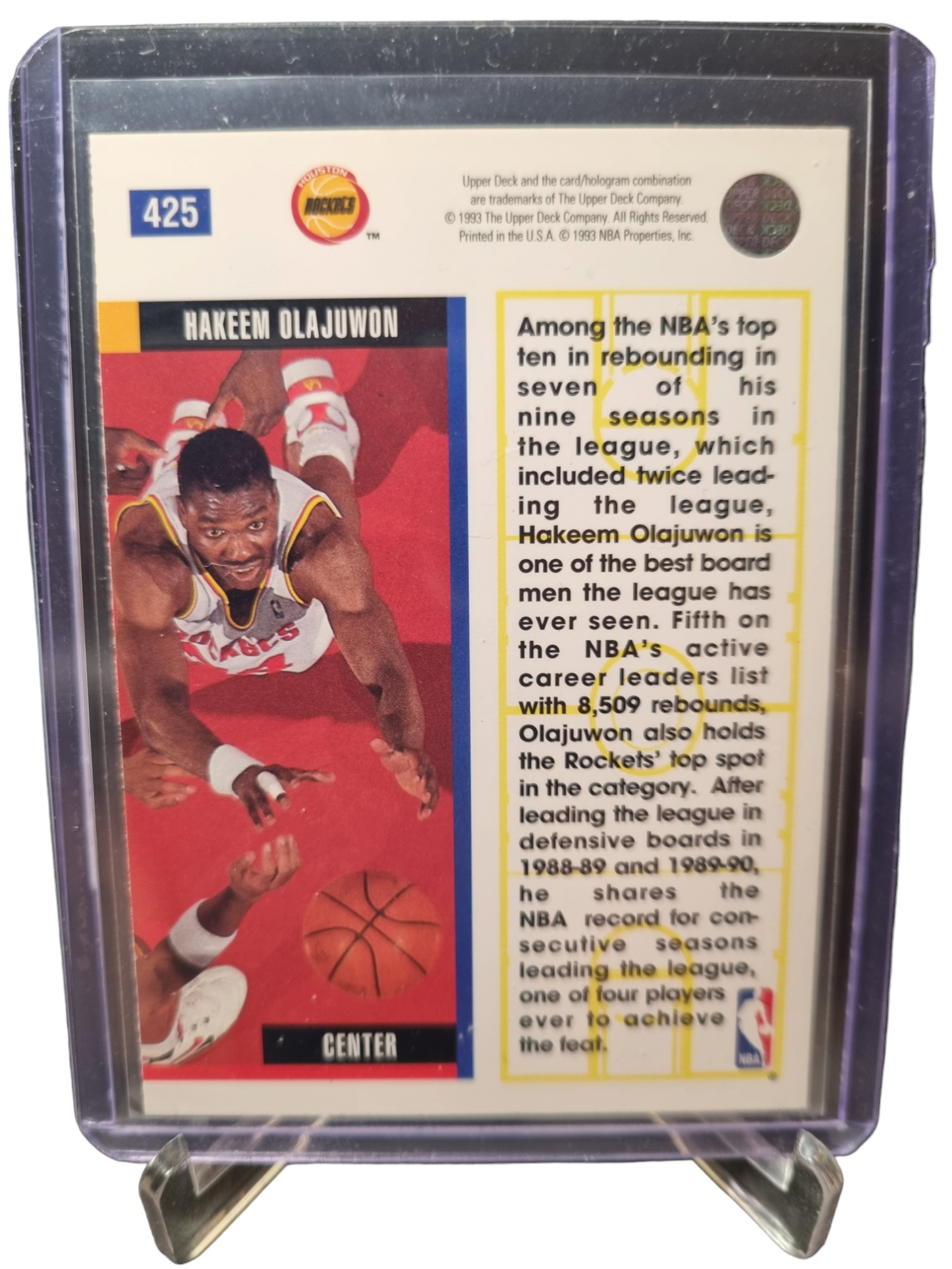 1993 Upper Deck #425 Hakeem Olajuwon Executive Board