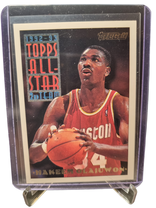 1993 Topps Gold #116 Hakeem Olajuwon 1992-93 Topps All-Star 2nd Team - Topps Gold