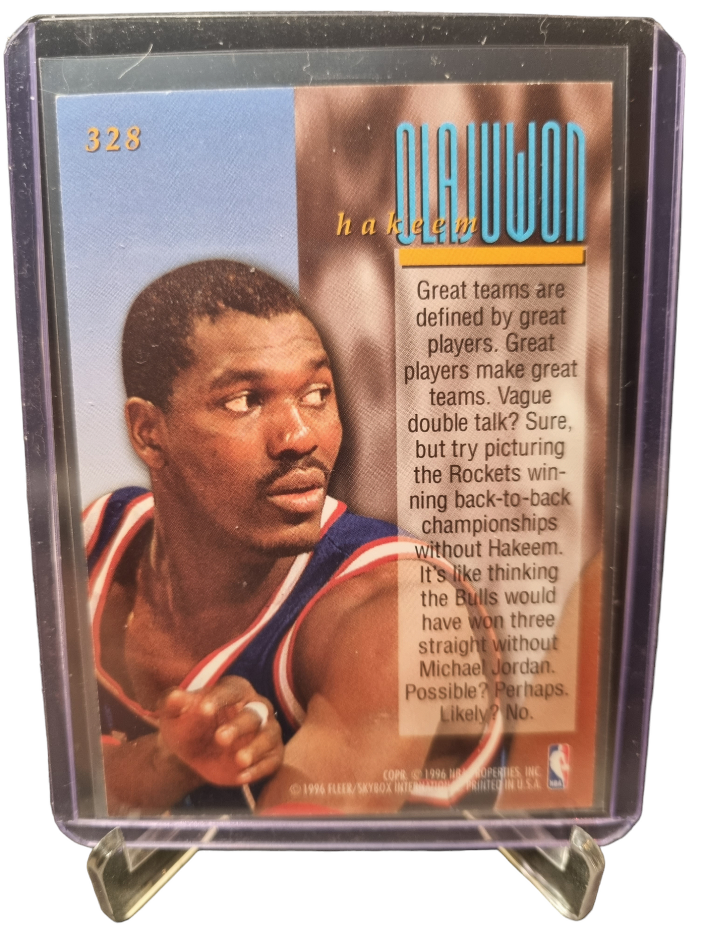 1995-96 Fleer Ultra #328 Hakeem Olajuwon Encore