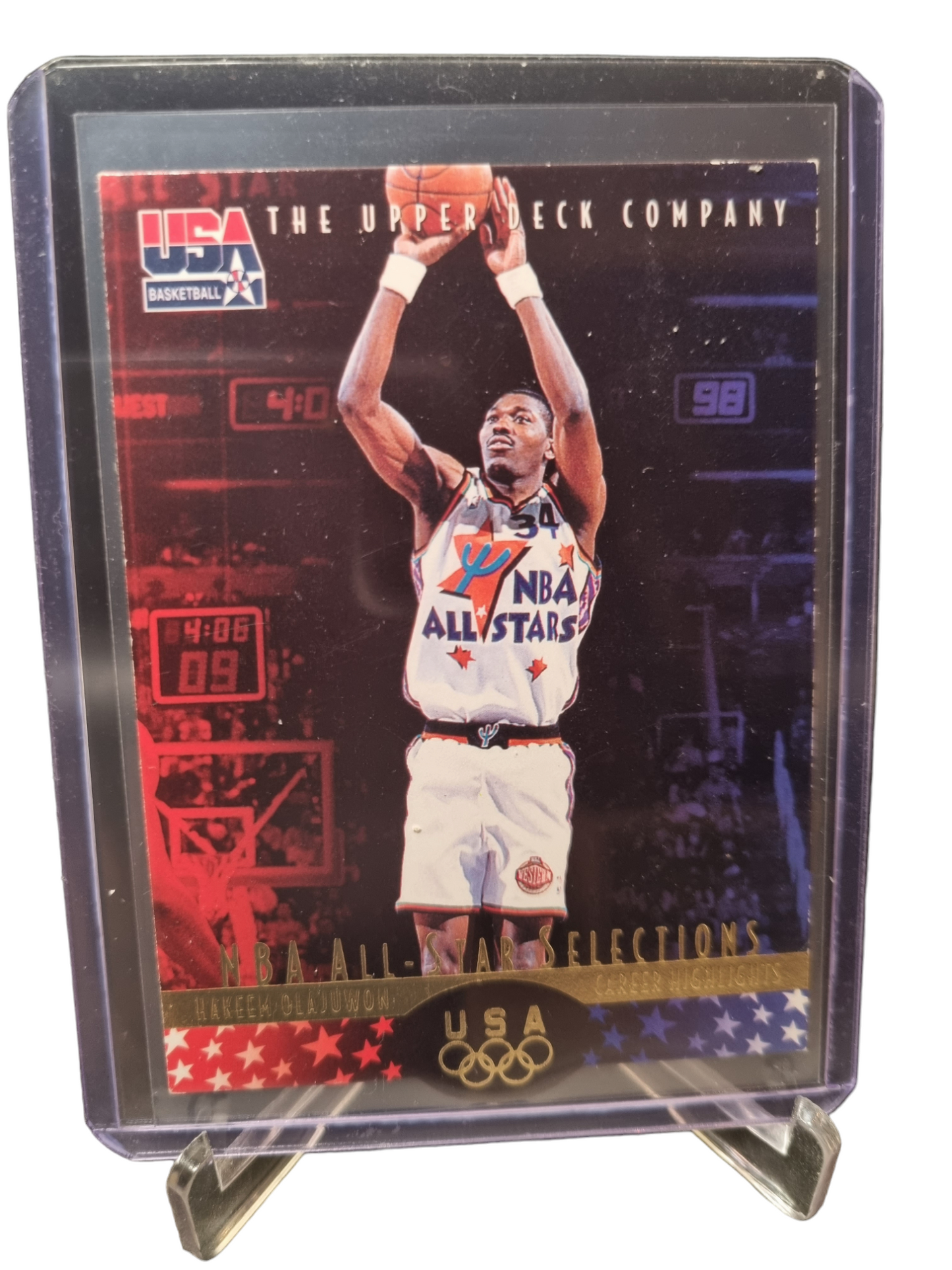 1996 Upper Deck #2 Hakeem Olajuwon USA Basketball