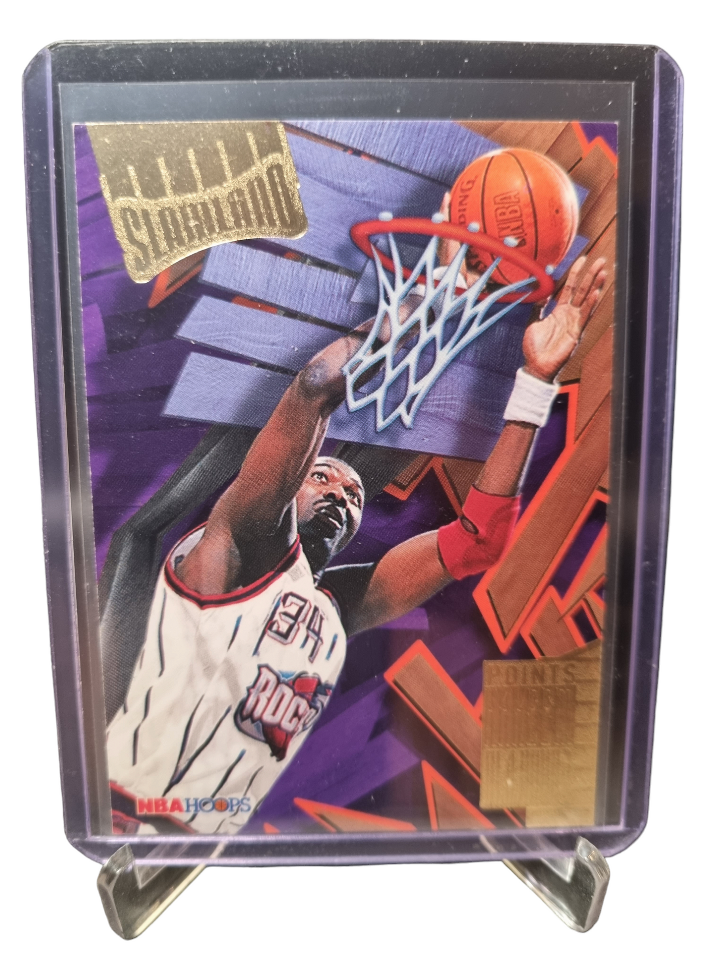 1996 Skybox #SL19 Hakeem Olajuwon Slam Land