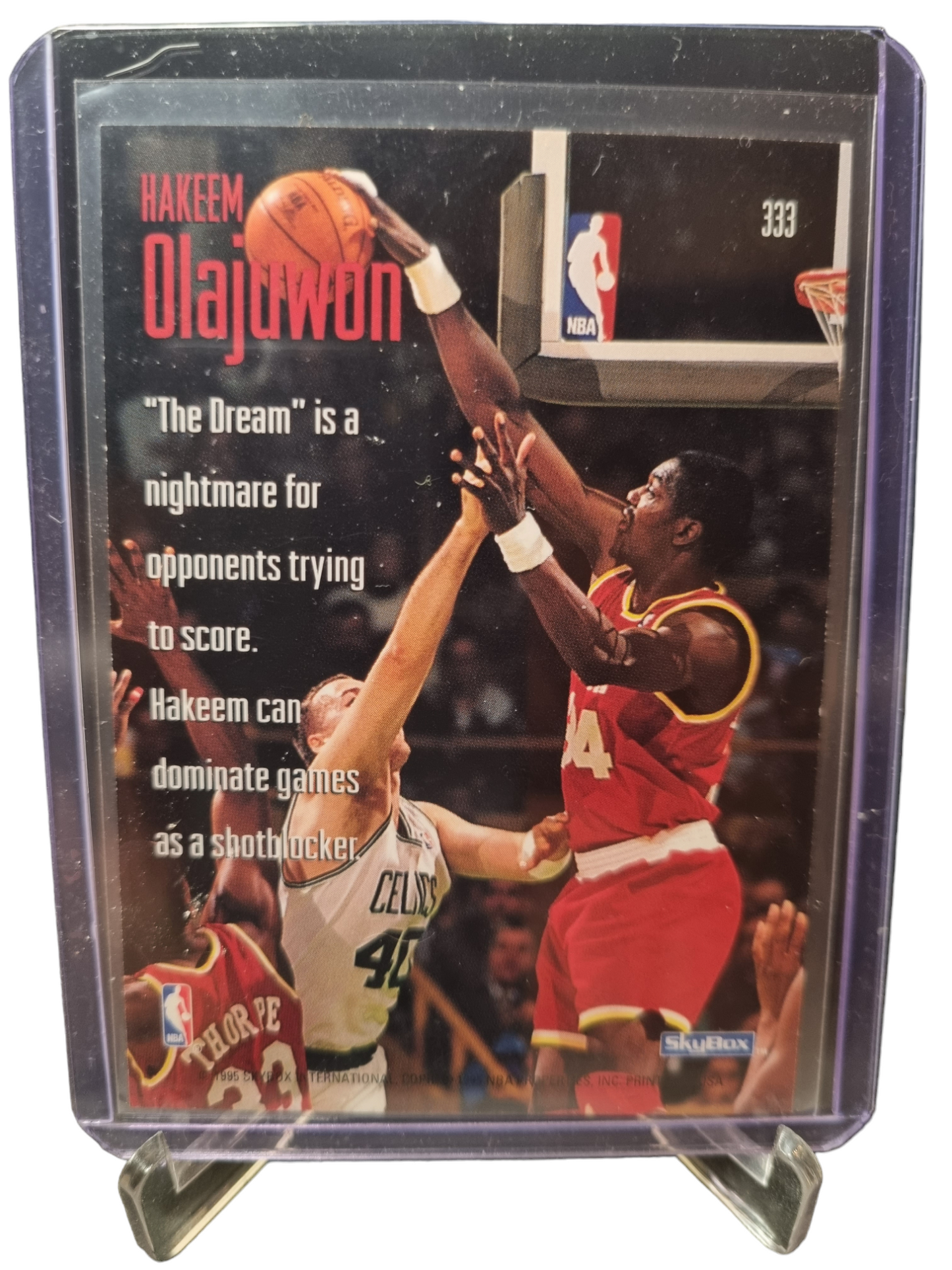 1995 Skybox #333 Hakeem Olajuwon Sky Swats