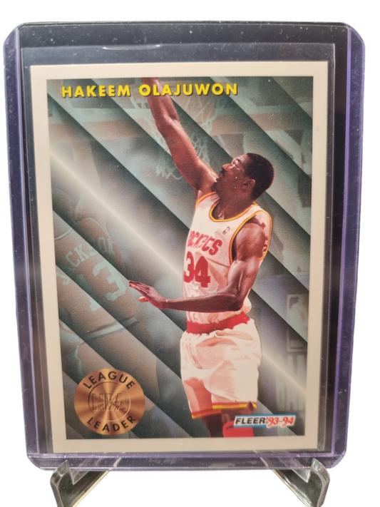 1993-94 Fleer #225 Hakeem Olajuwon League Leader