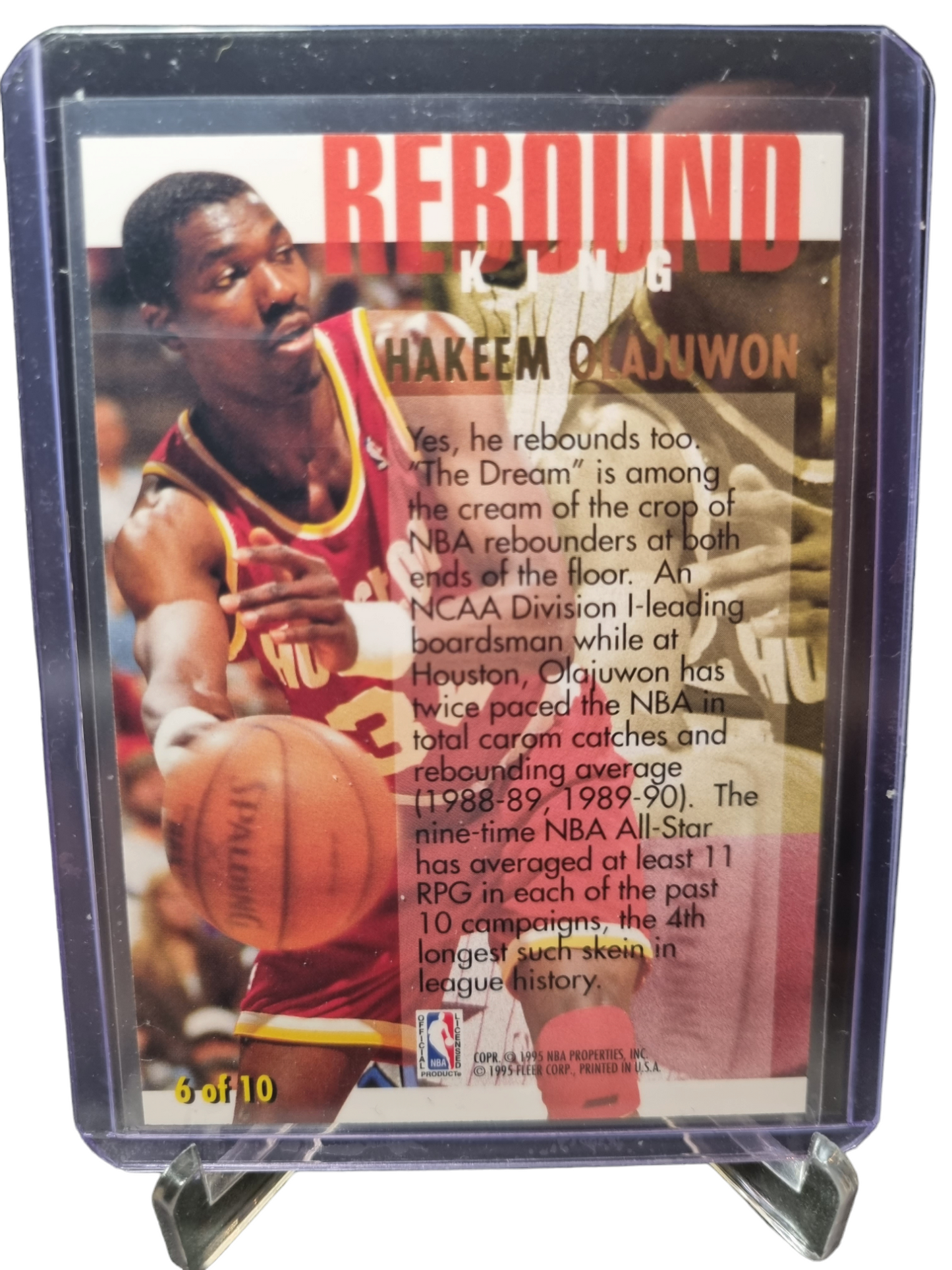 1994-95 Fleer Ultra #6 of 10 Hakeem Olajuwon Rebound King