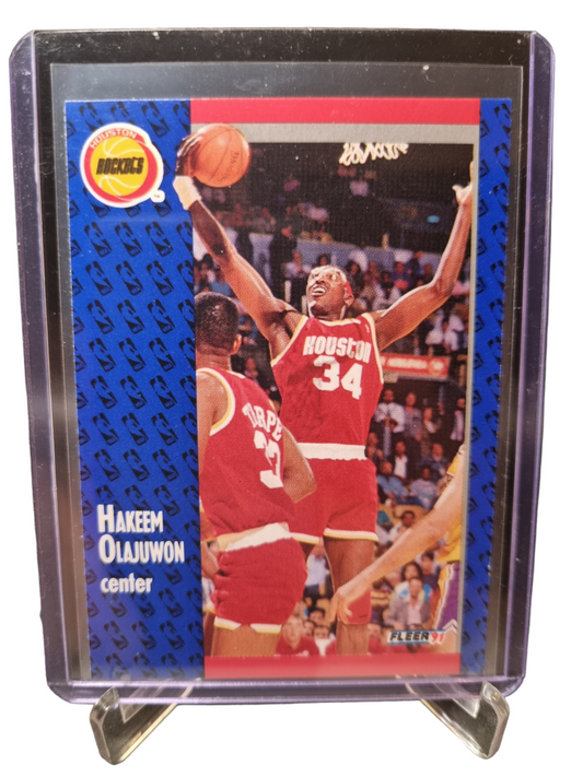 1991 Fleer #77 Hakeem Olajuwon