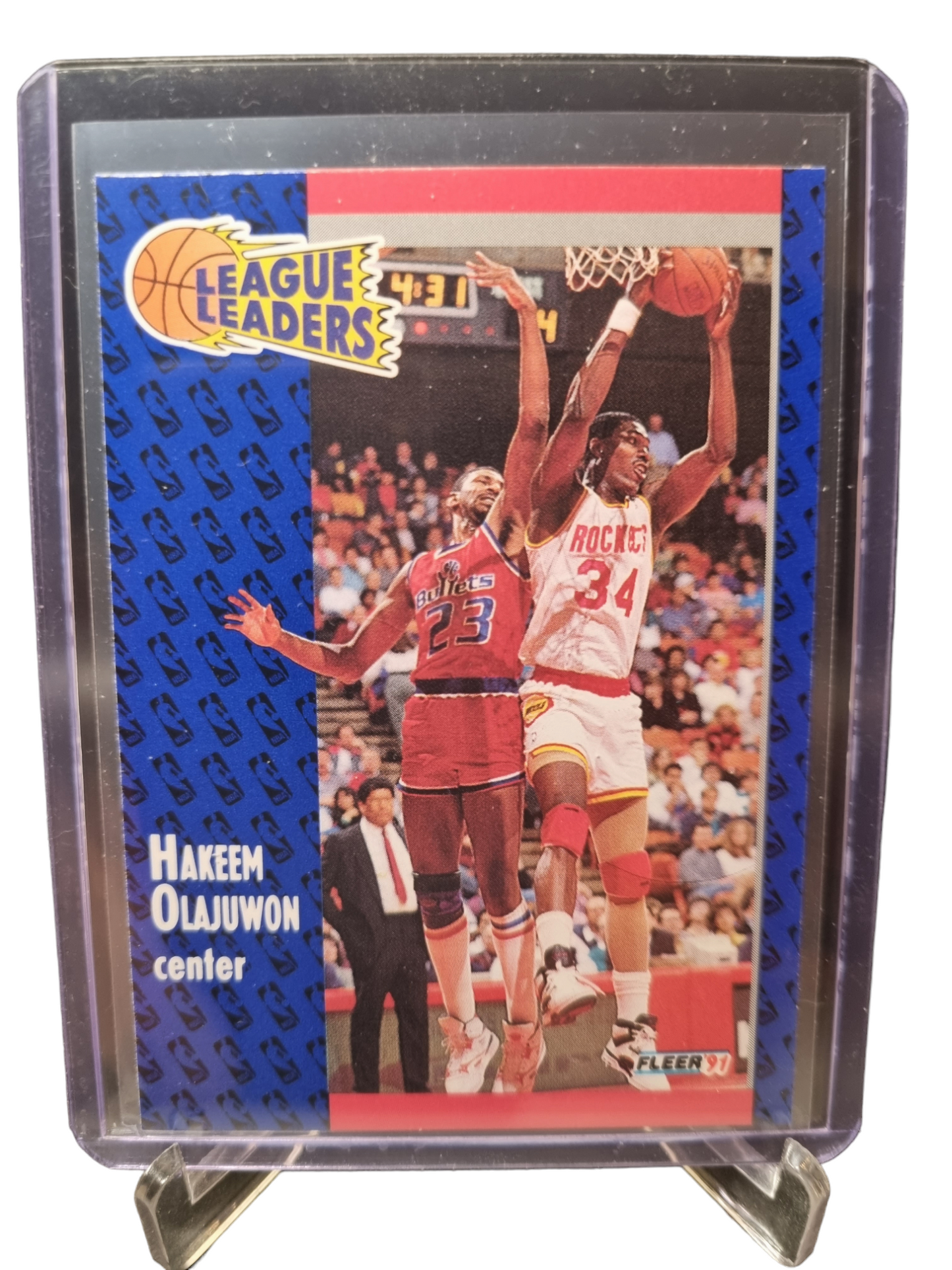 1991 Fleer #223 Hakeem Olajuwon League Leaders