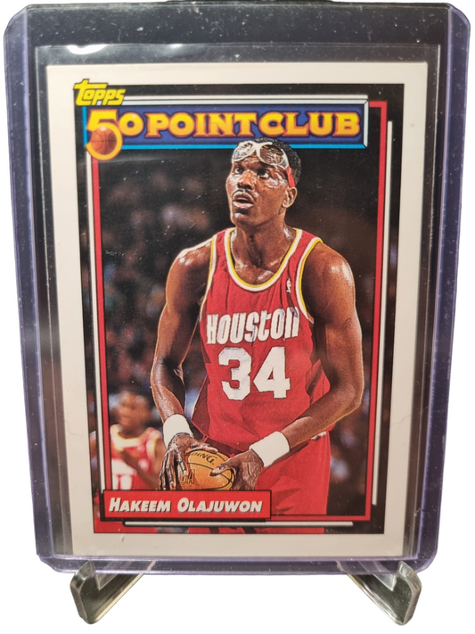 1993 Topps #214 Hakeem Olajuwon 50 Point Club