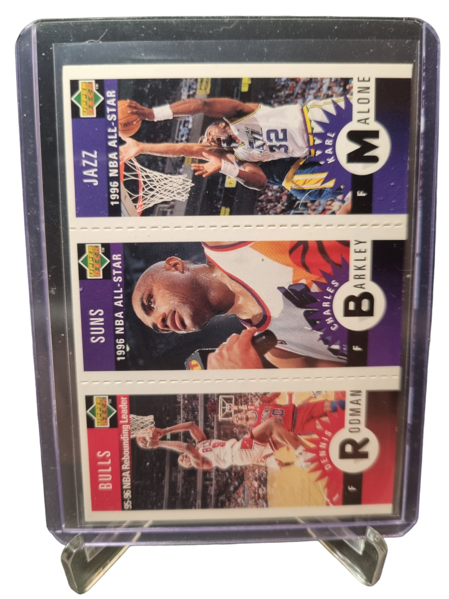 1996 Upper Deck #M83/M65/M14 Dennis Rodman/Charles Barkley/Karl Malone