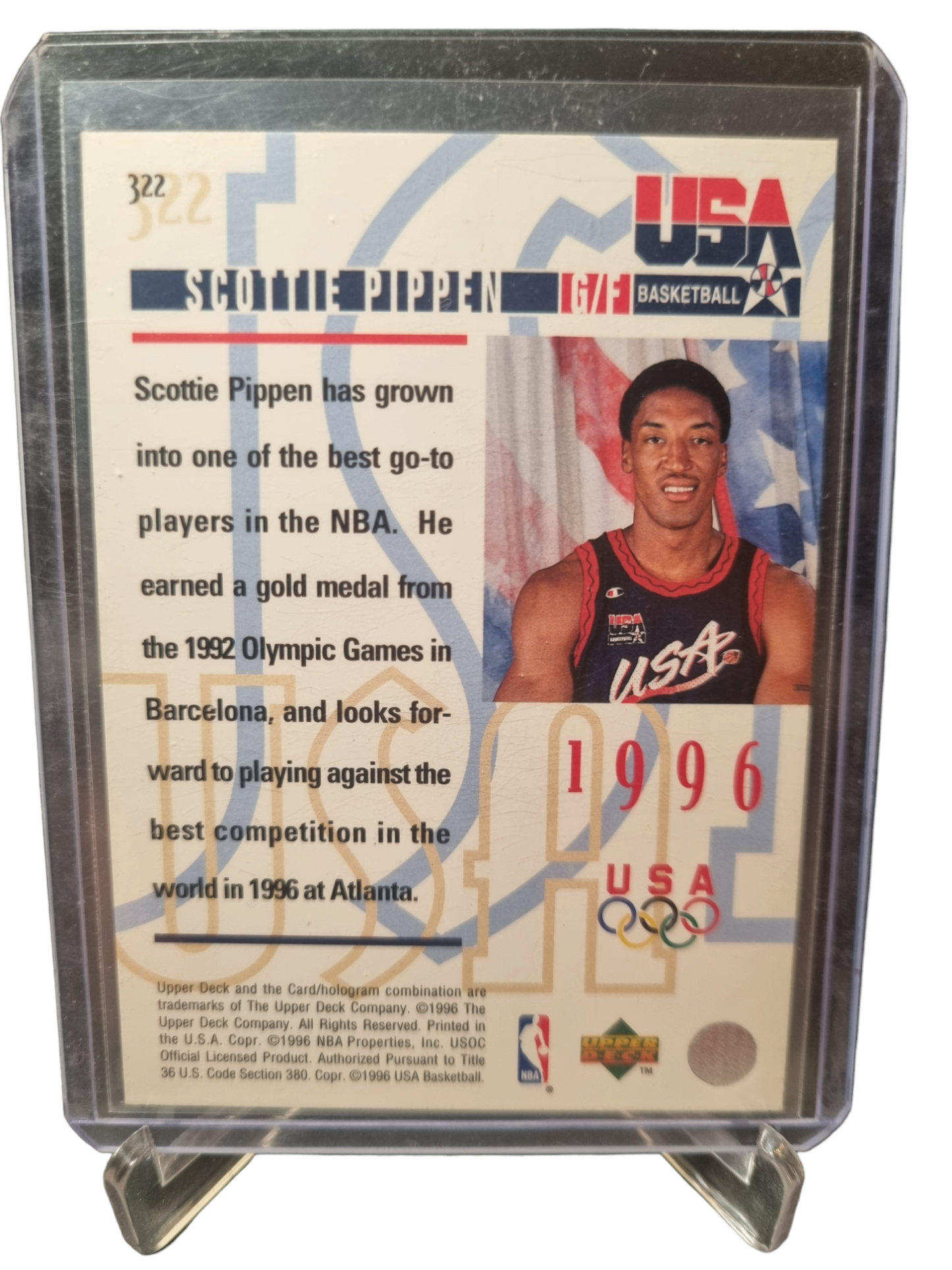 1996 Upper Deck #322 Scottie Pippen USA Basketball 1996 Electric Court