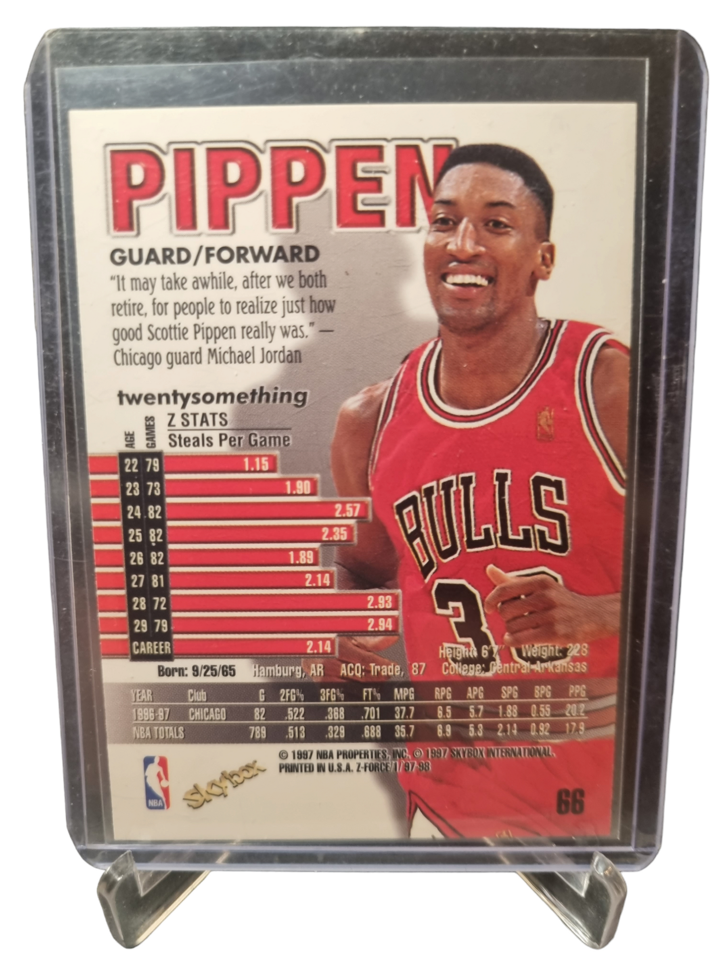 1997 Skybox #66 Scottie Pippen Z Force