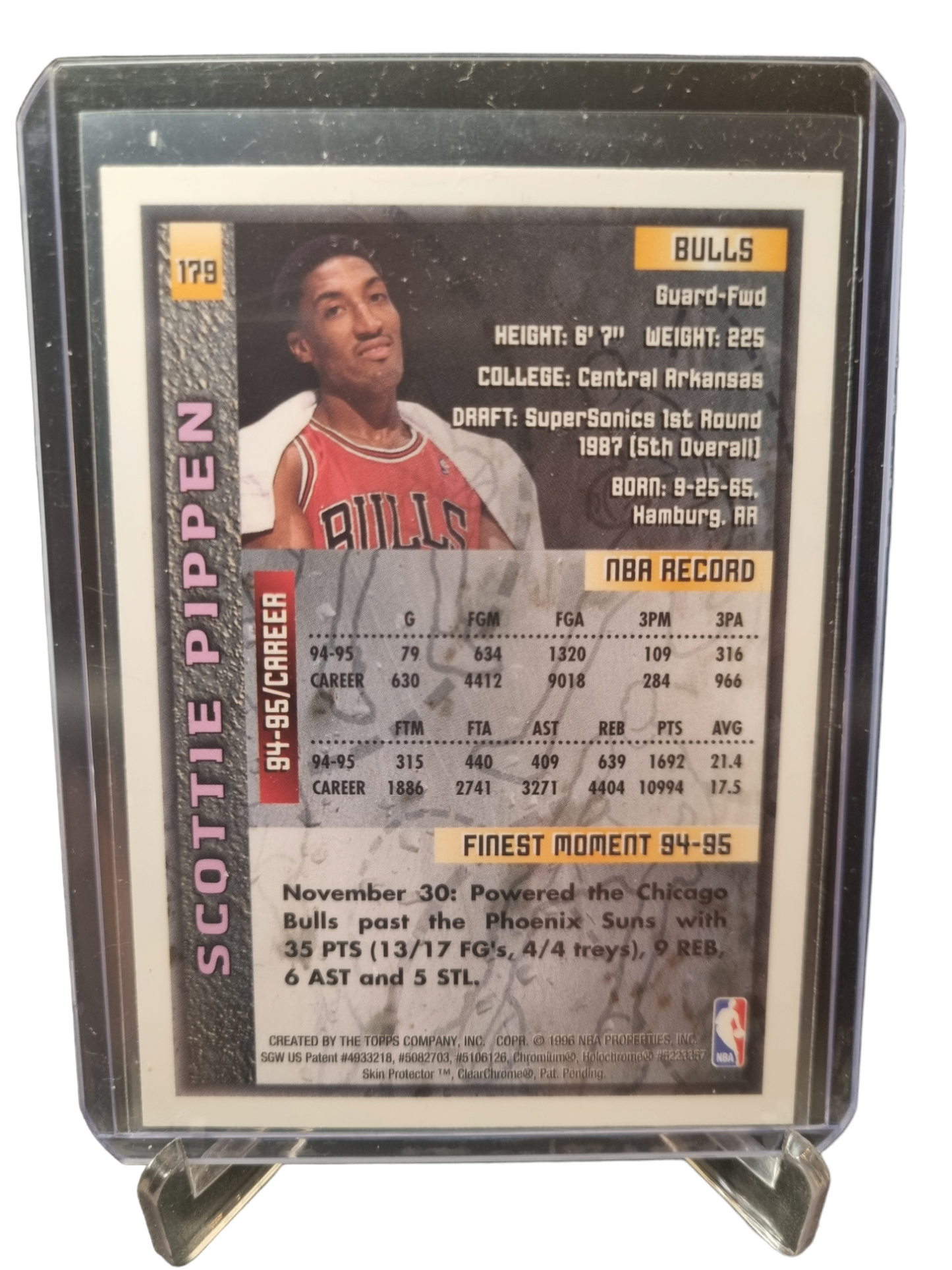 1996 Topps Finest #179 Scottie Pippen