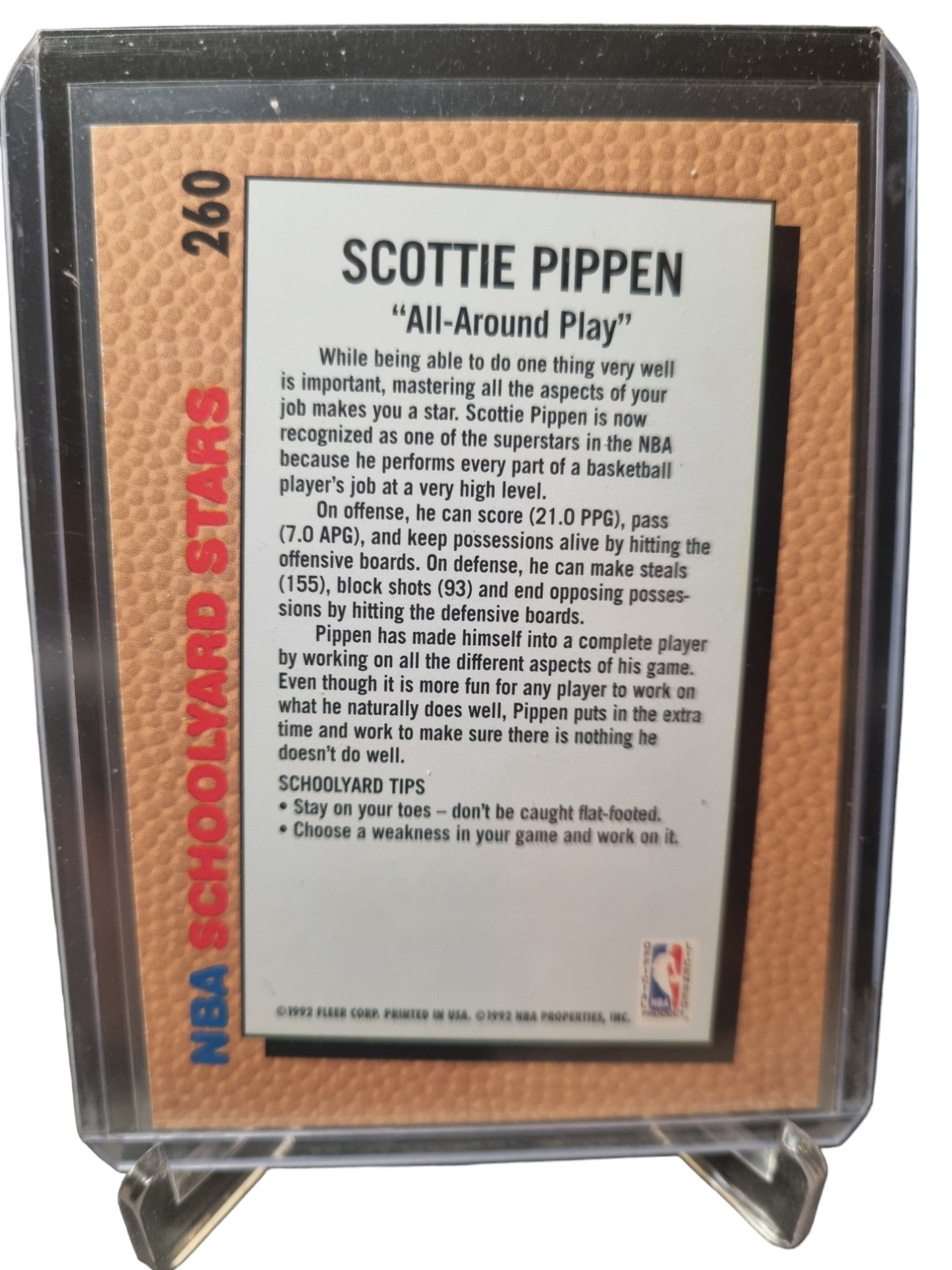 1992-93 Fleer #260 Scottie Pippen NBA School Yard Stars