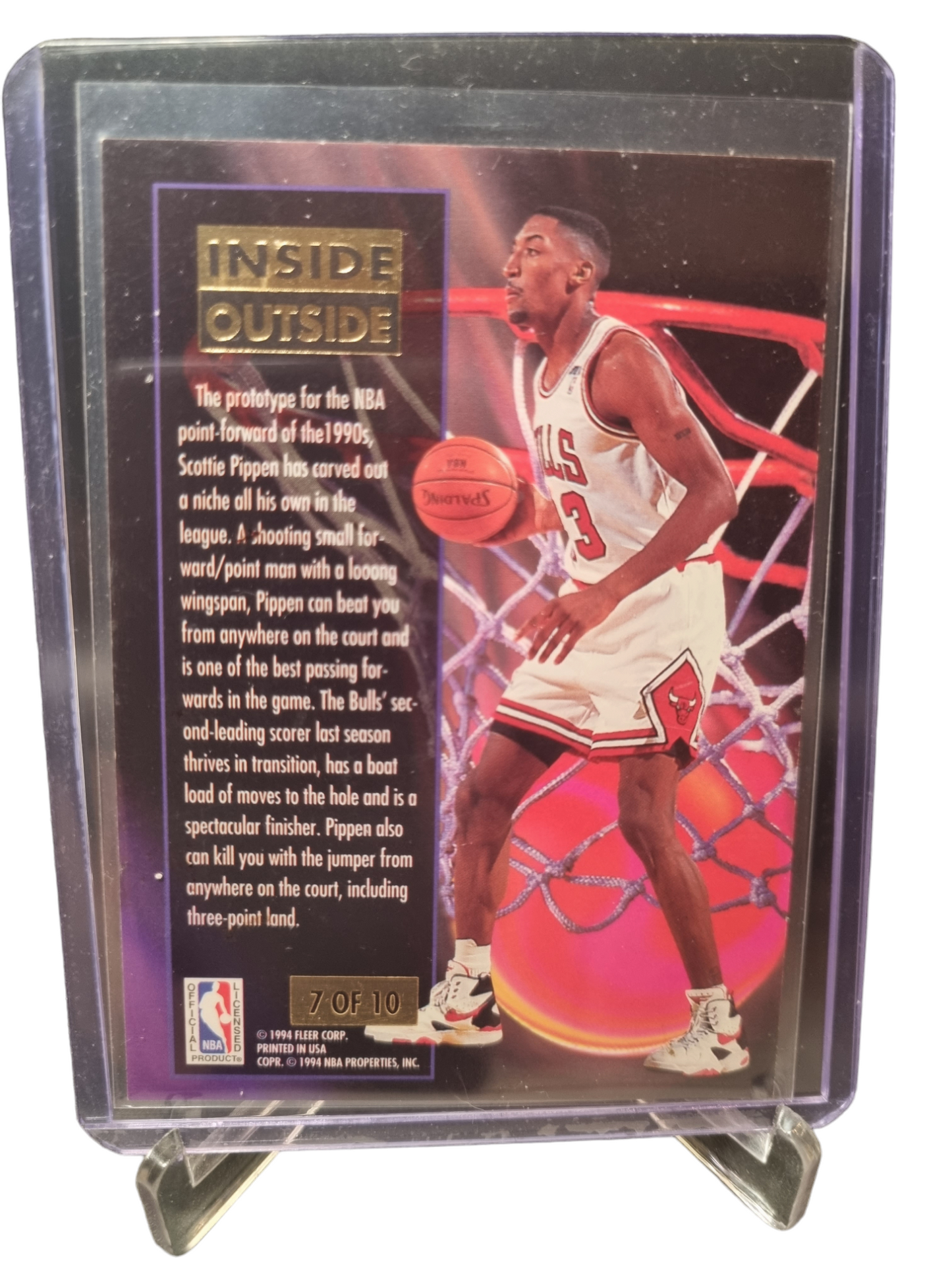 1993-94 Fleer Ultra #7 of 10 Scottie Pippen Inside Outside