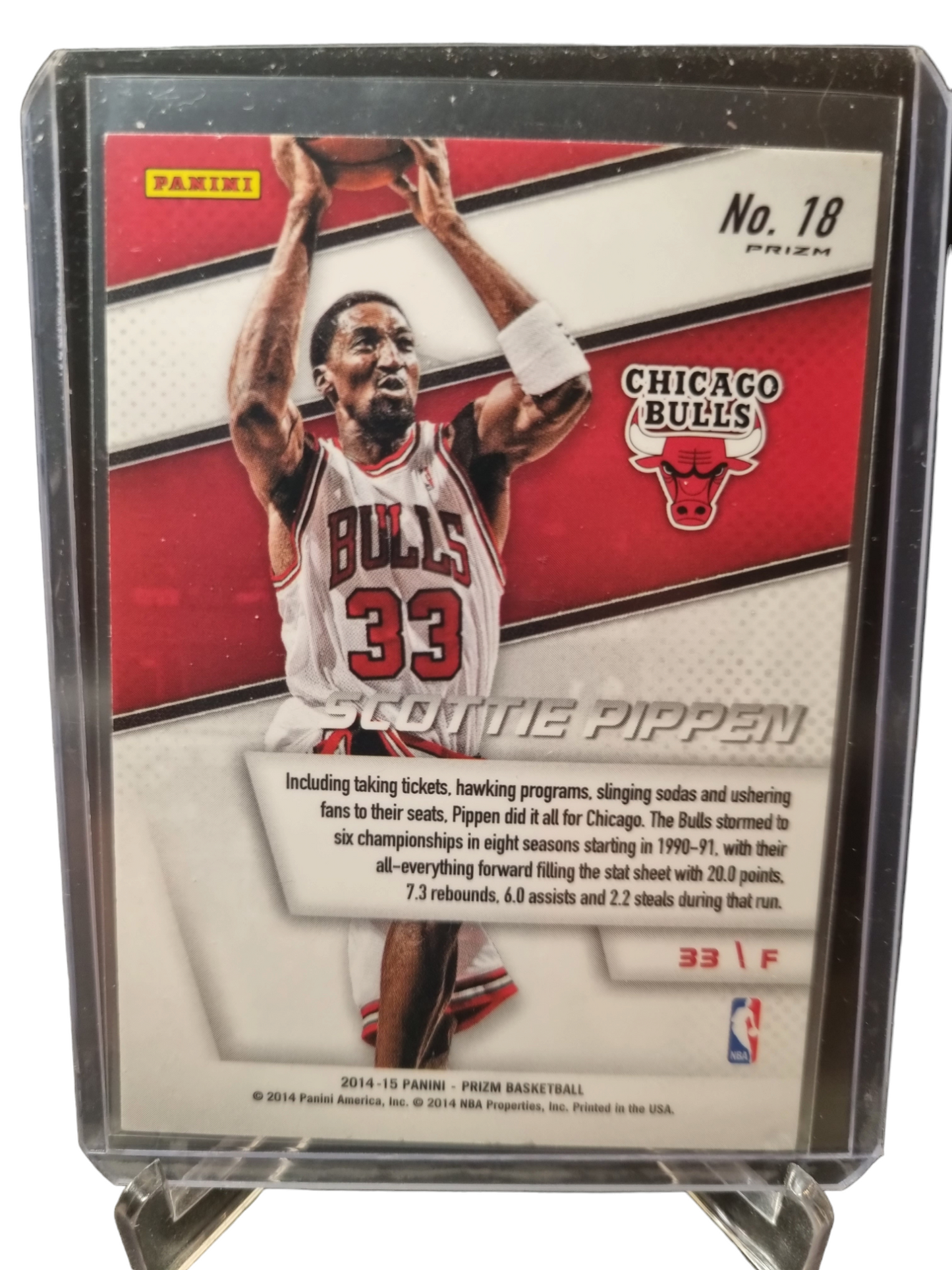 2014-15 Panini Prizm #18 Scottie Pippen Representatives Silver Prizm