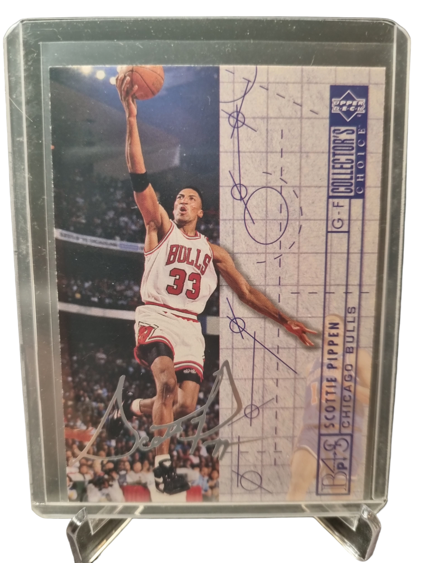 1994 Upper Deck #375 Scottie Pippen Blue Print Silver Signature