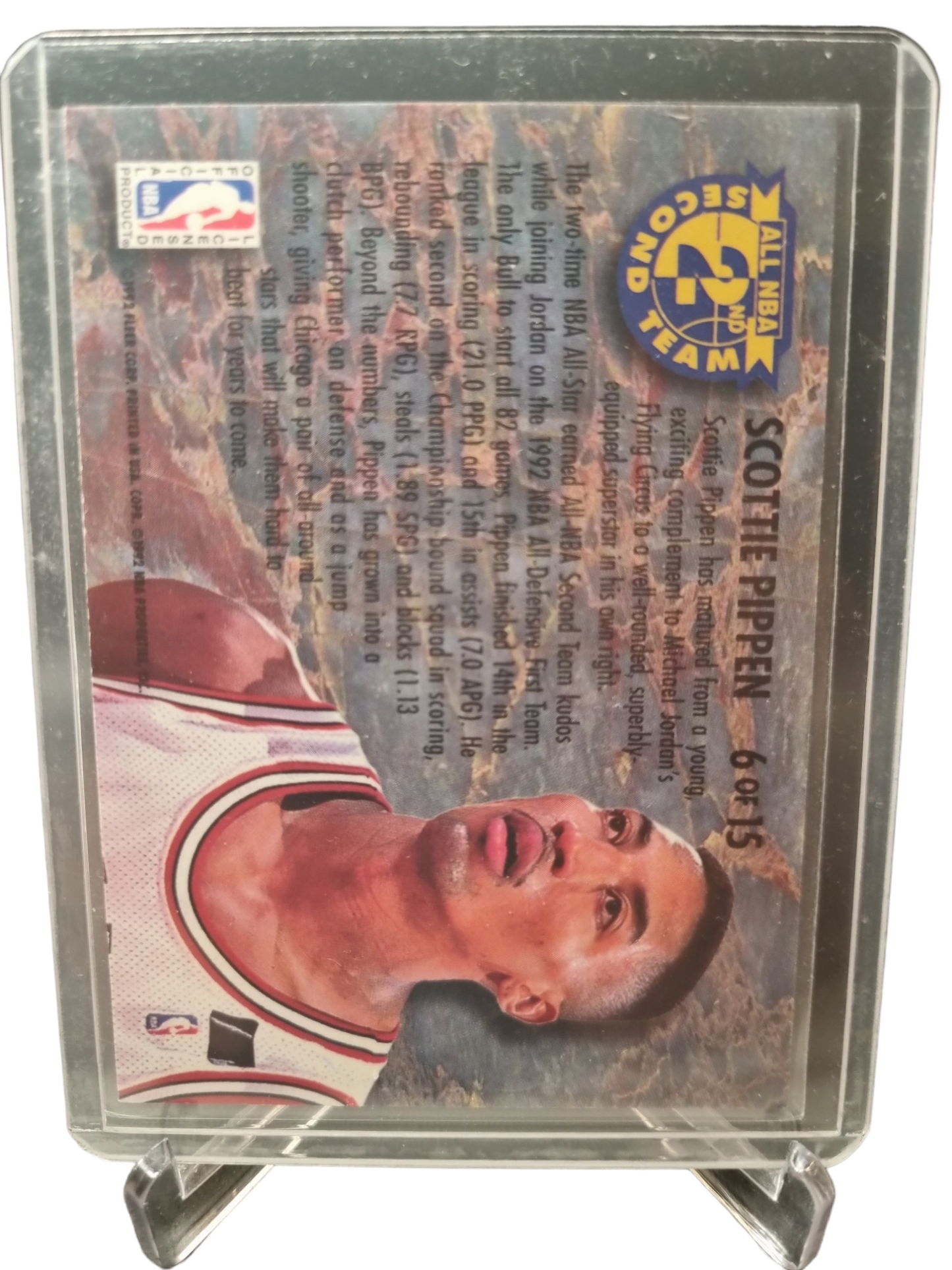 1992-93 Fleer #6 of 15 Scottie Pippen All NBA 2nd Team