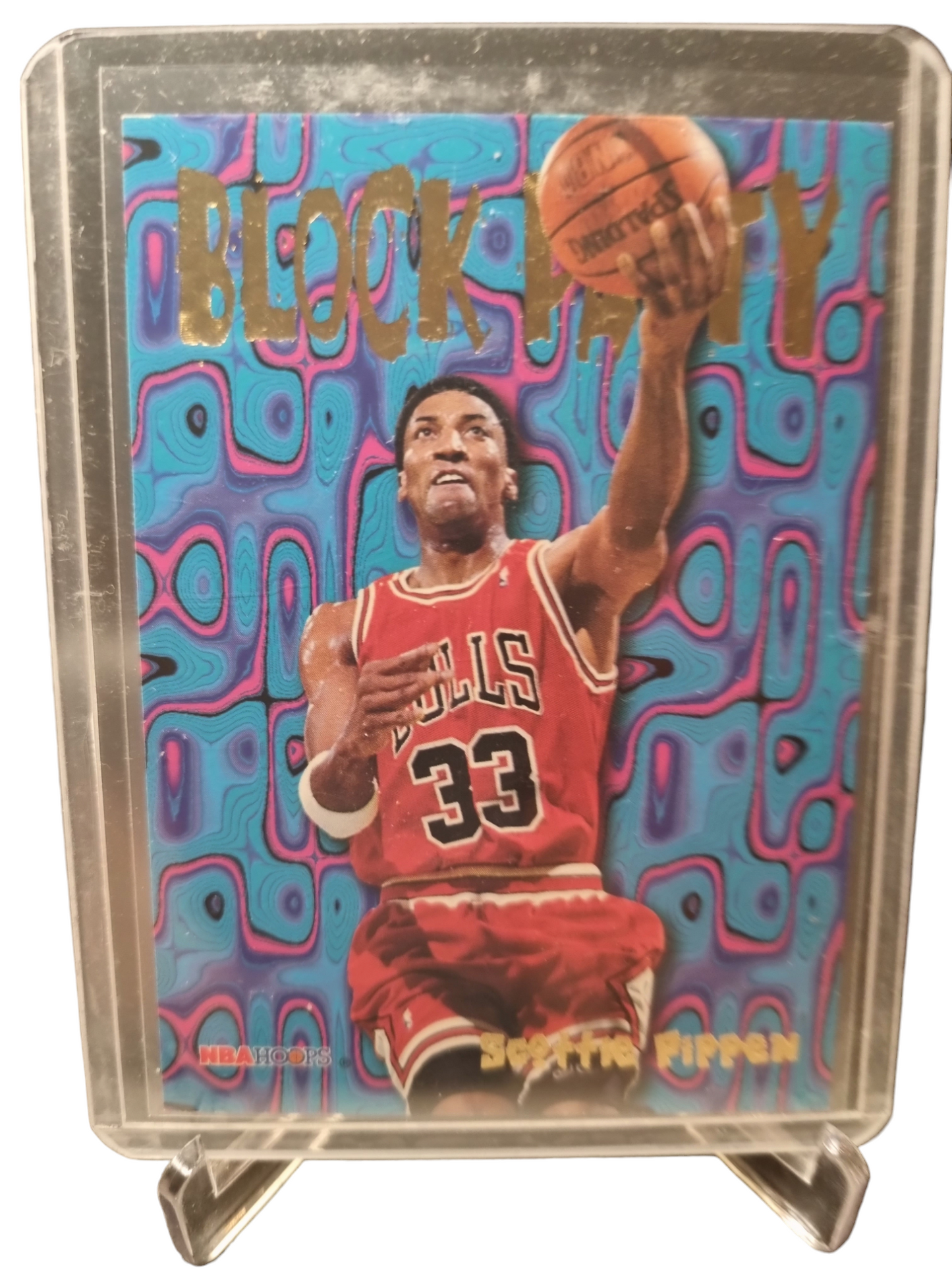 1995 Hoops #3 of 25 Scottie Pippen Block Party