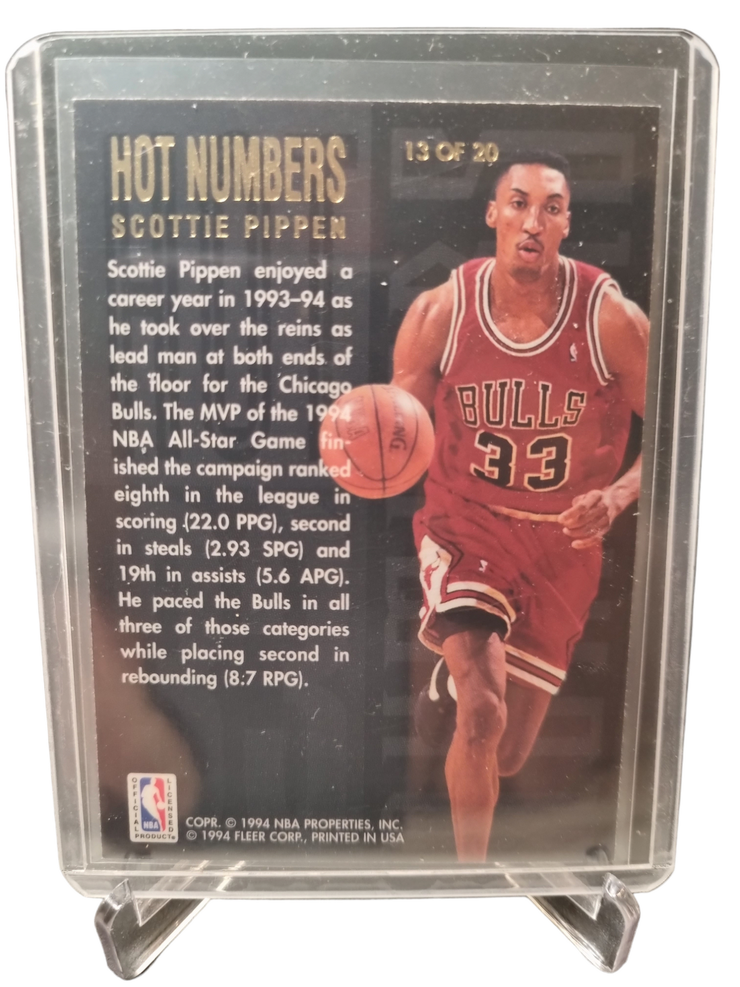 1994-95 Flair #13 of 20 Scottie Pippen Hot Numbers