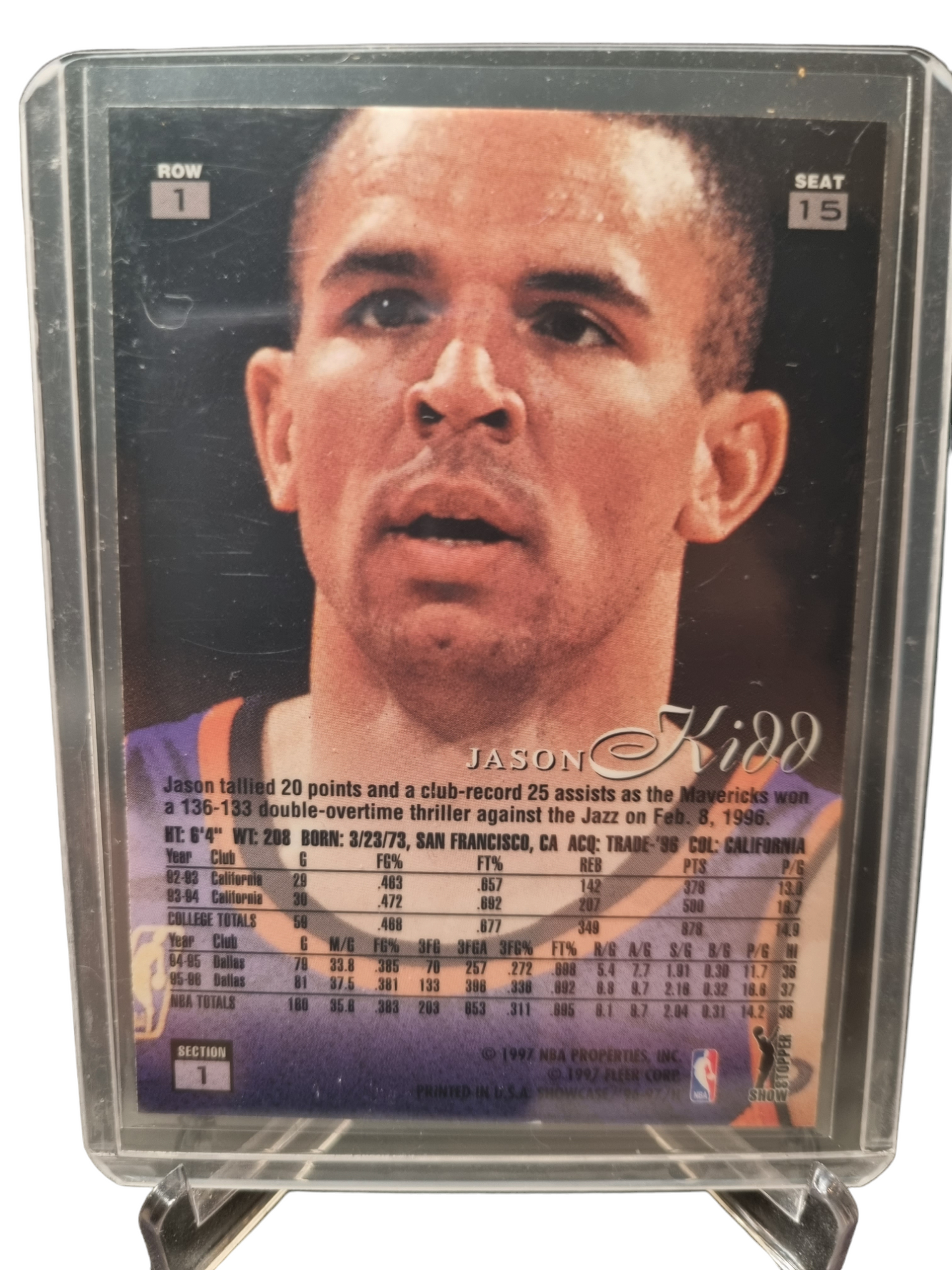 1997-98 Flair #1 1 15 Jason Kidd Flair Showcase Style