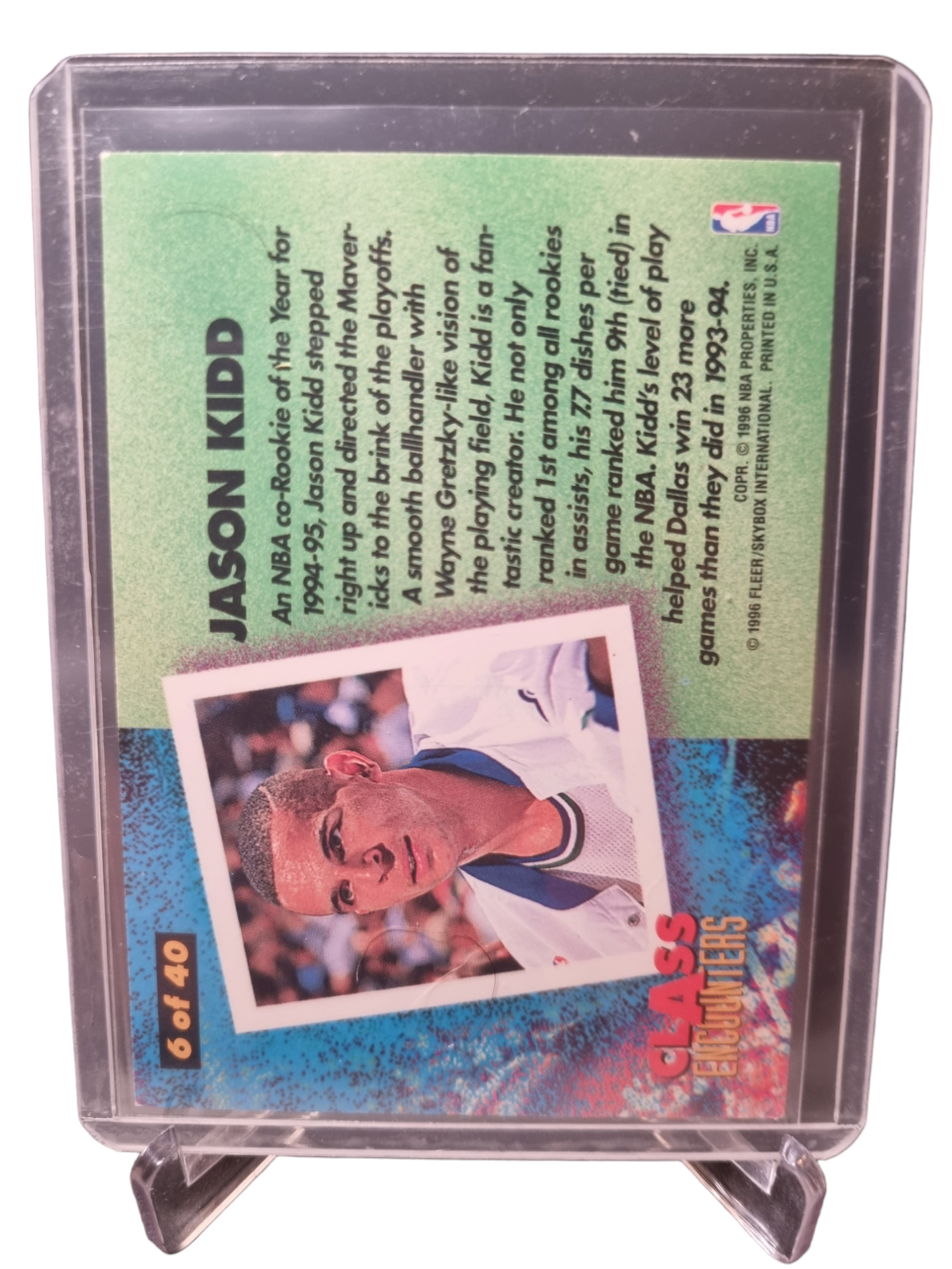 1995-96 Fleer #6 of 40 Jason Kidd Class Encounters