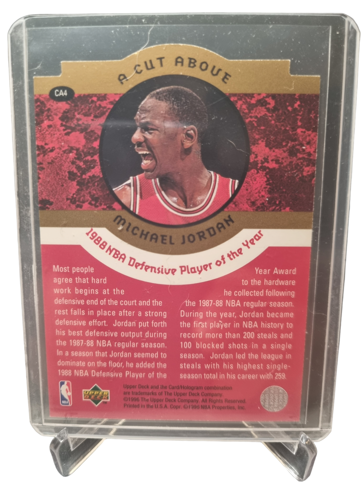 1996 Upper Deck # CA4 Michael Jordan A Cut Above