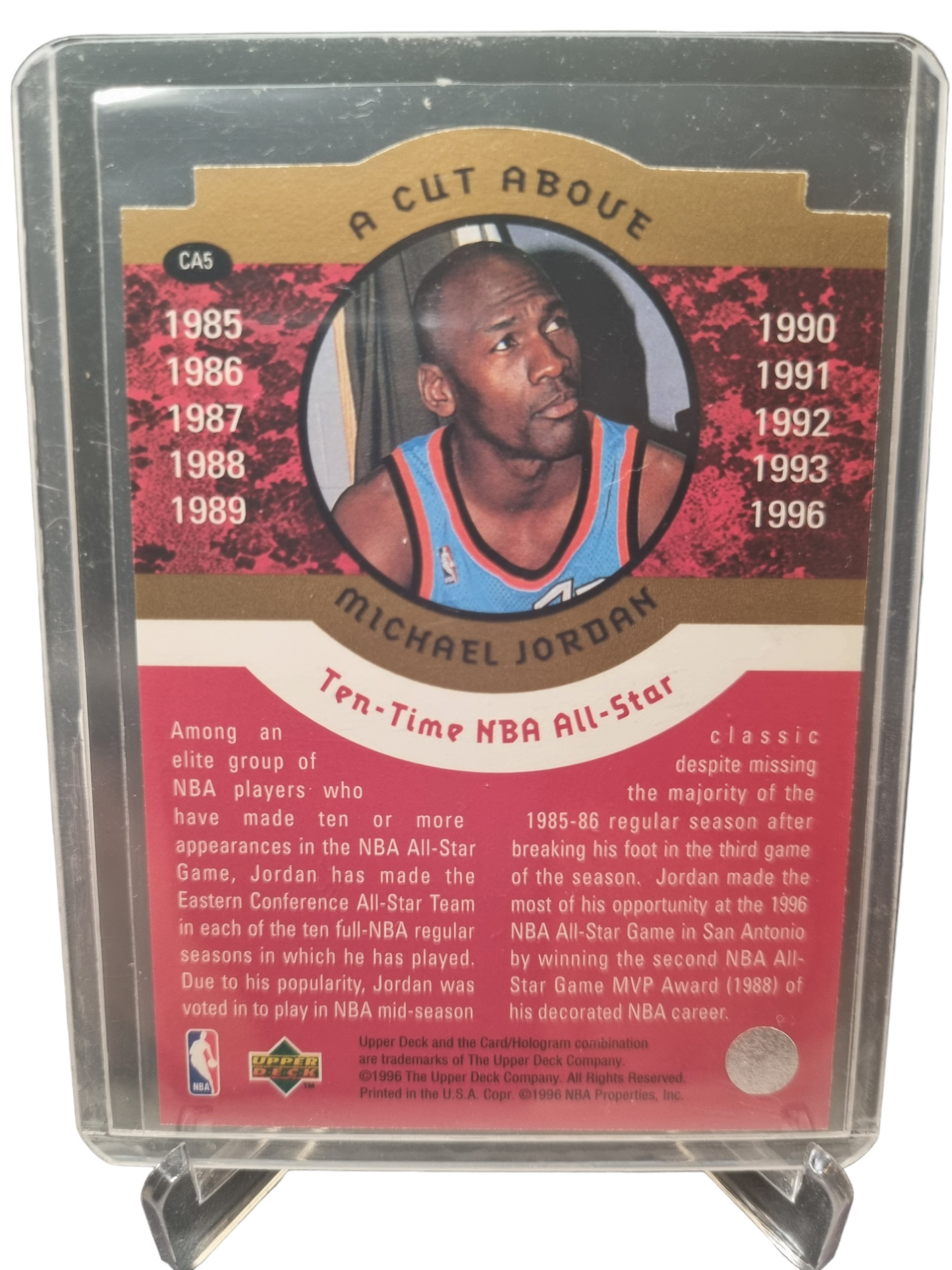 1996 Upper Deck # CA5 Michael Jordan A Cut Above