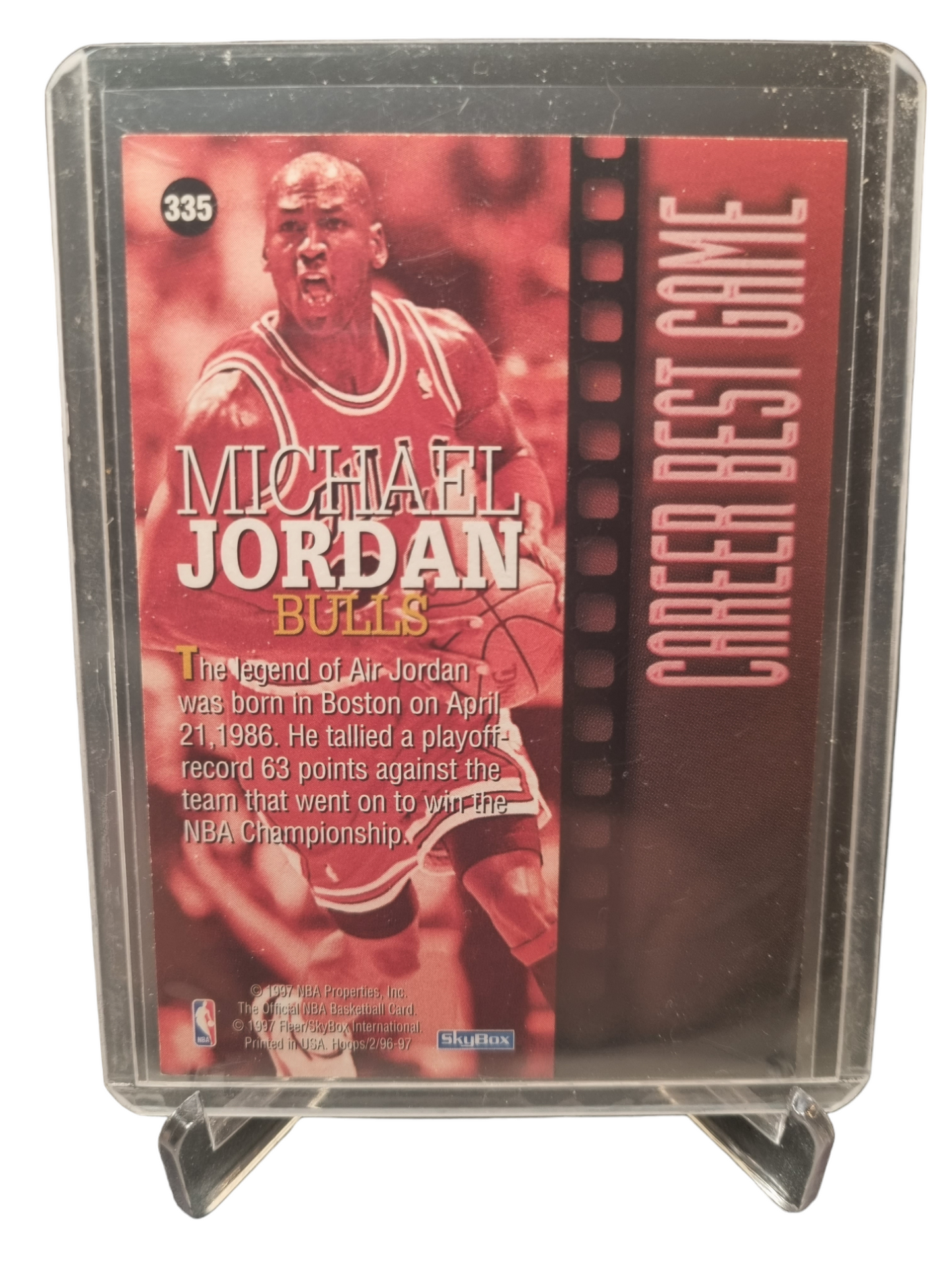 1997 Hoops #335 Michael Jordan Career Best Game