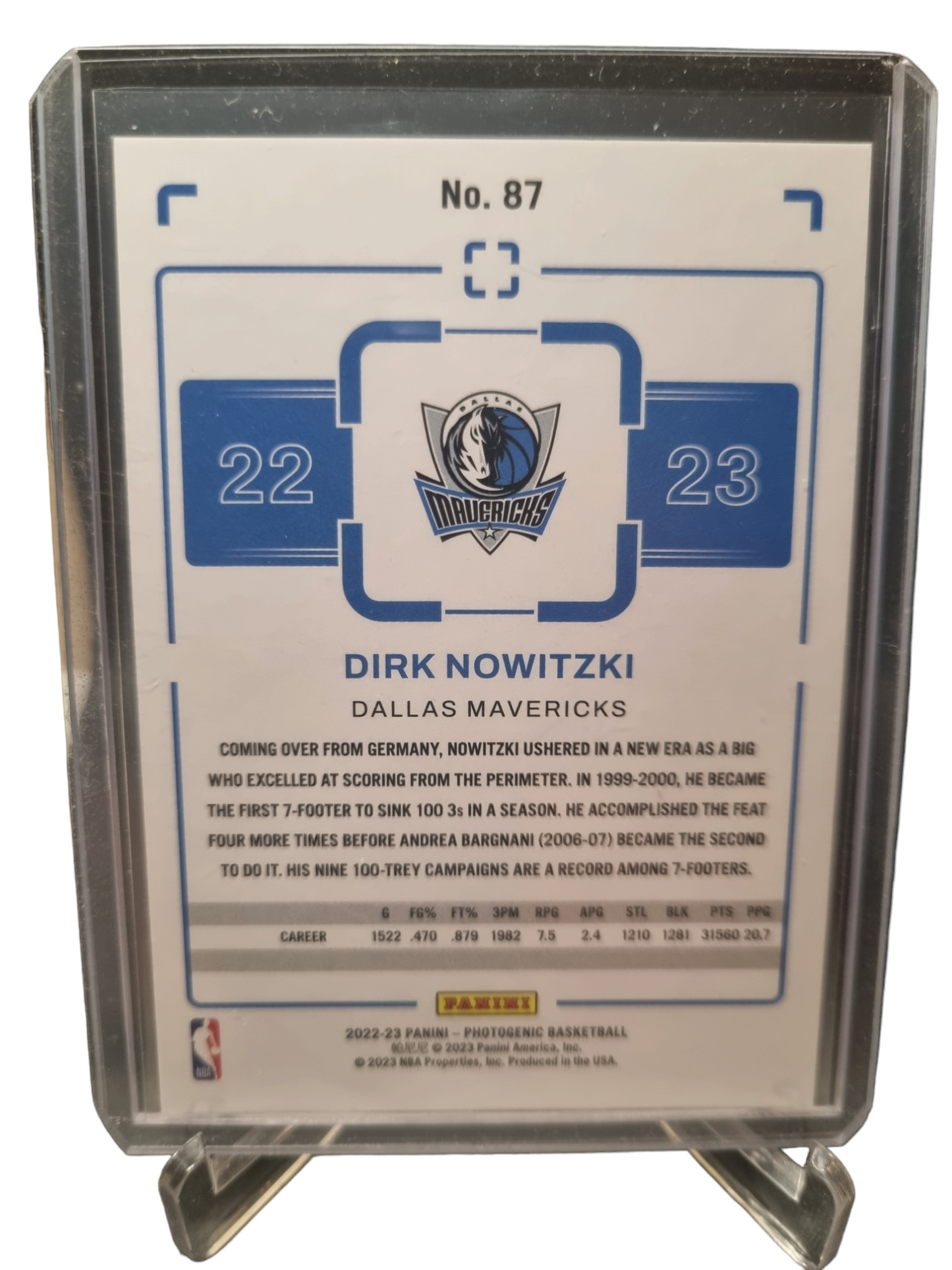 2022-23 Panini Photogenic #87 Dirk Nowitzki