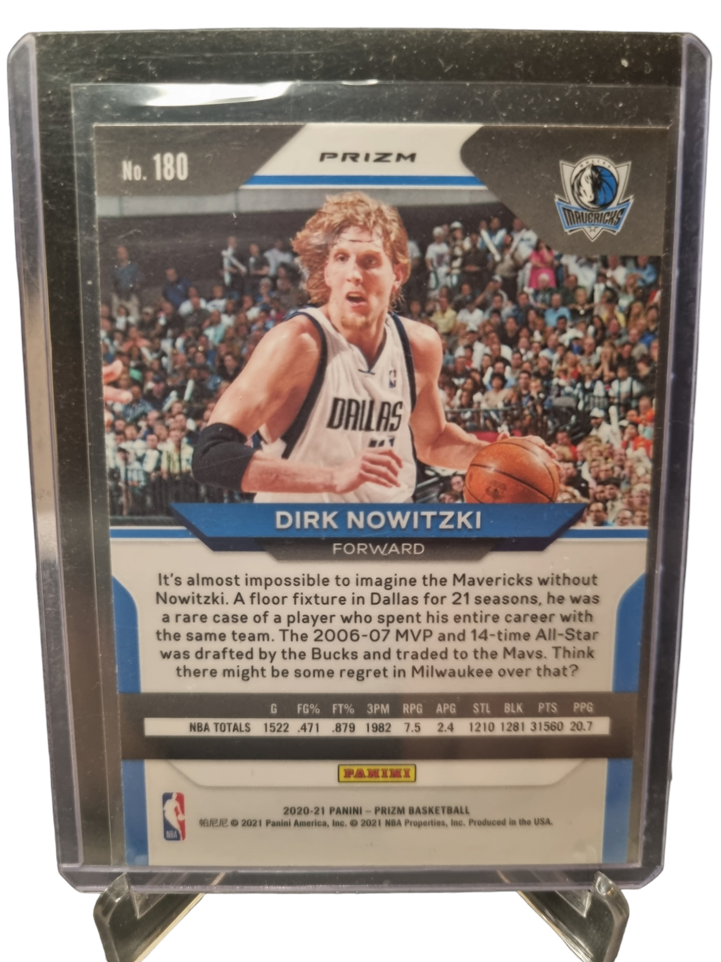 2020-21 Panini Prizm #87 Dirk Nowitzki Silver Prizm