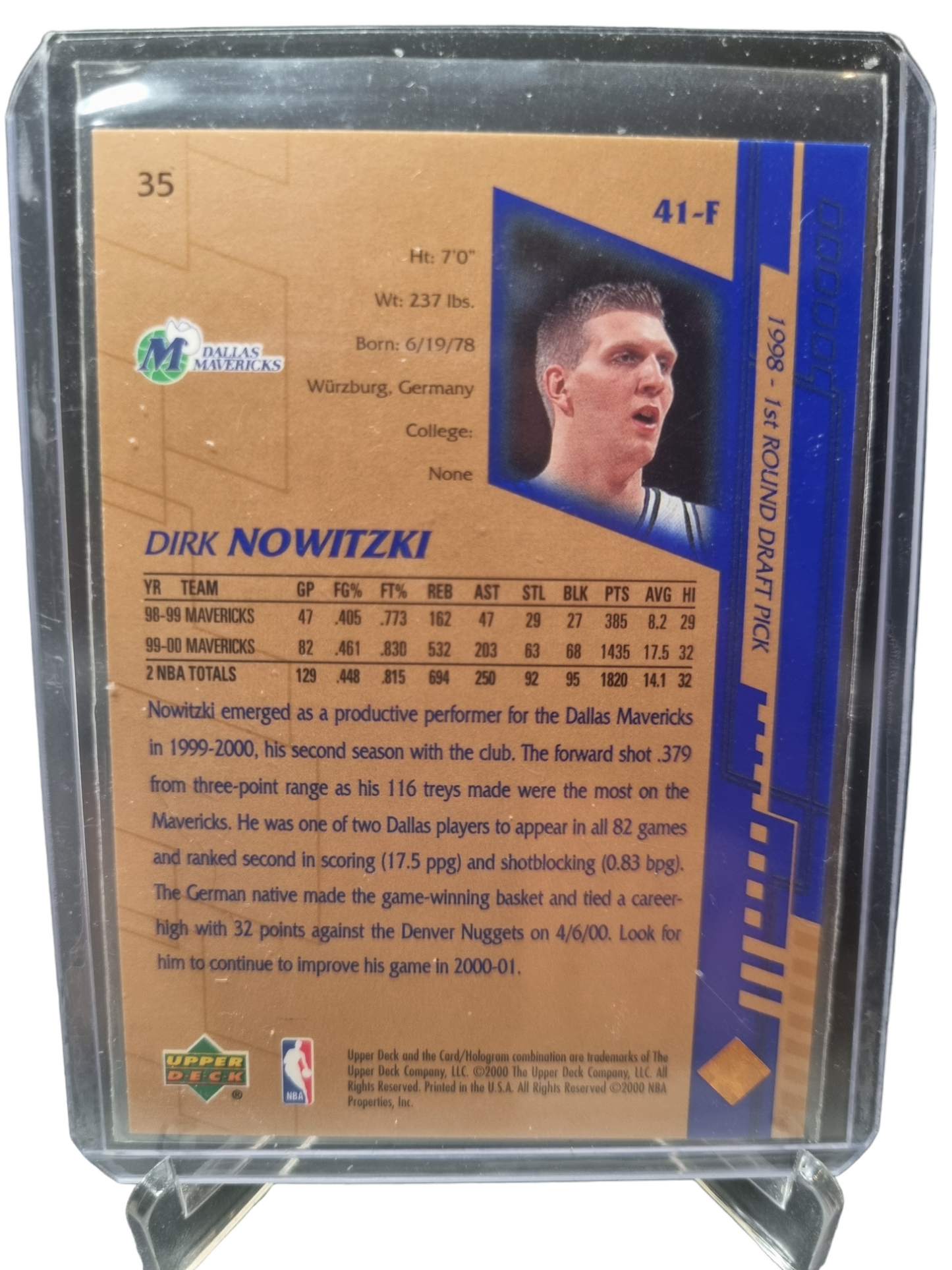 2000 Upper Deck #35 Dirk Nowitzki