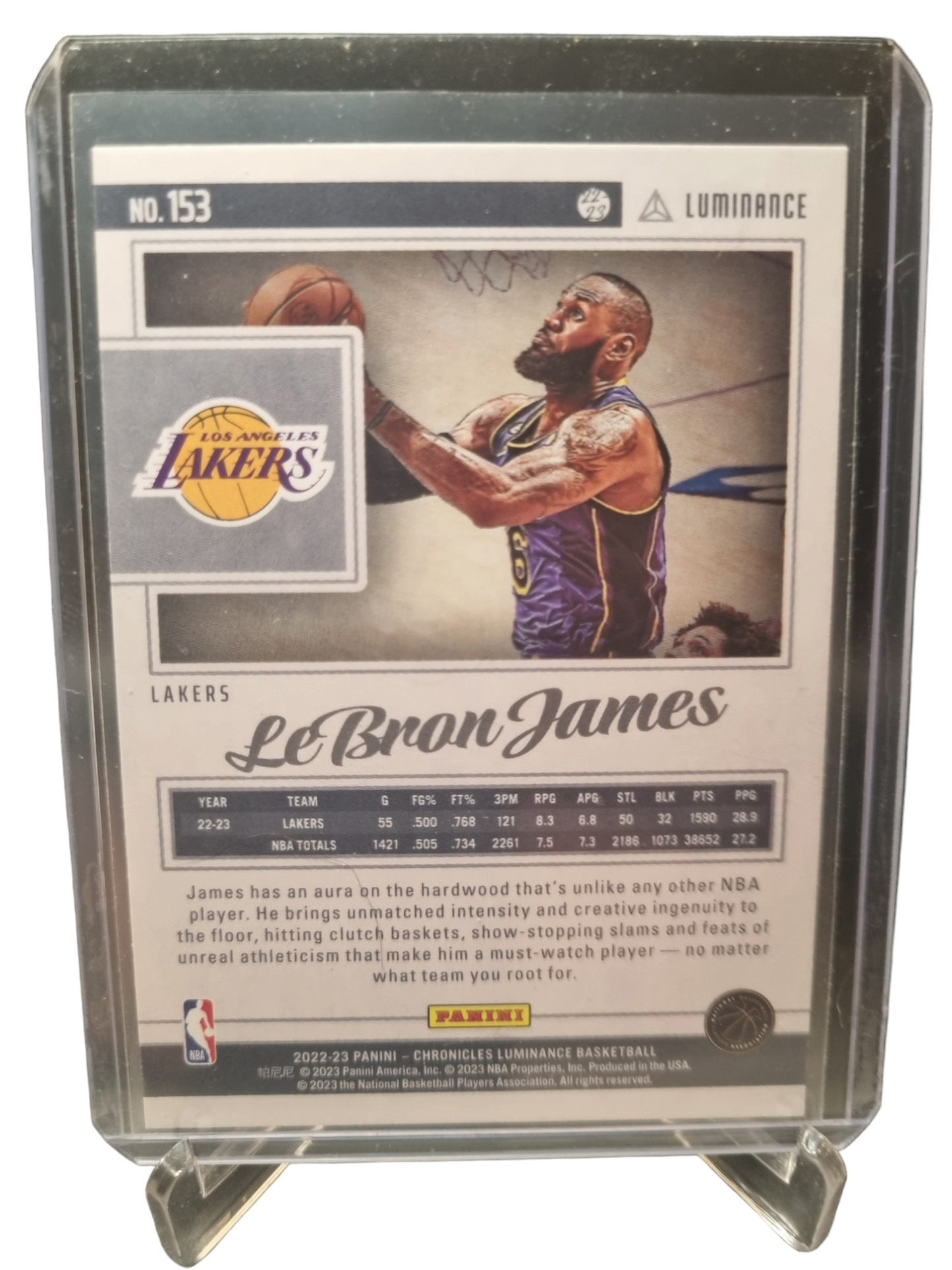 2022-23 Panini Chronicles Luminance #153 Lebron James