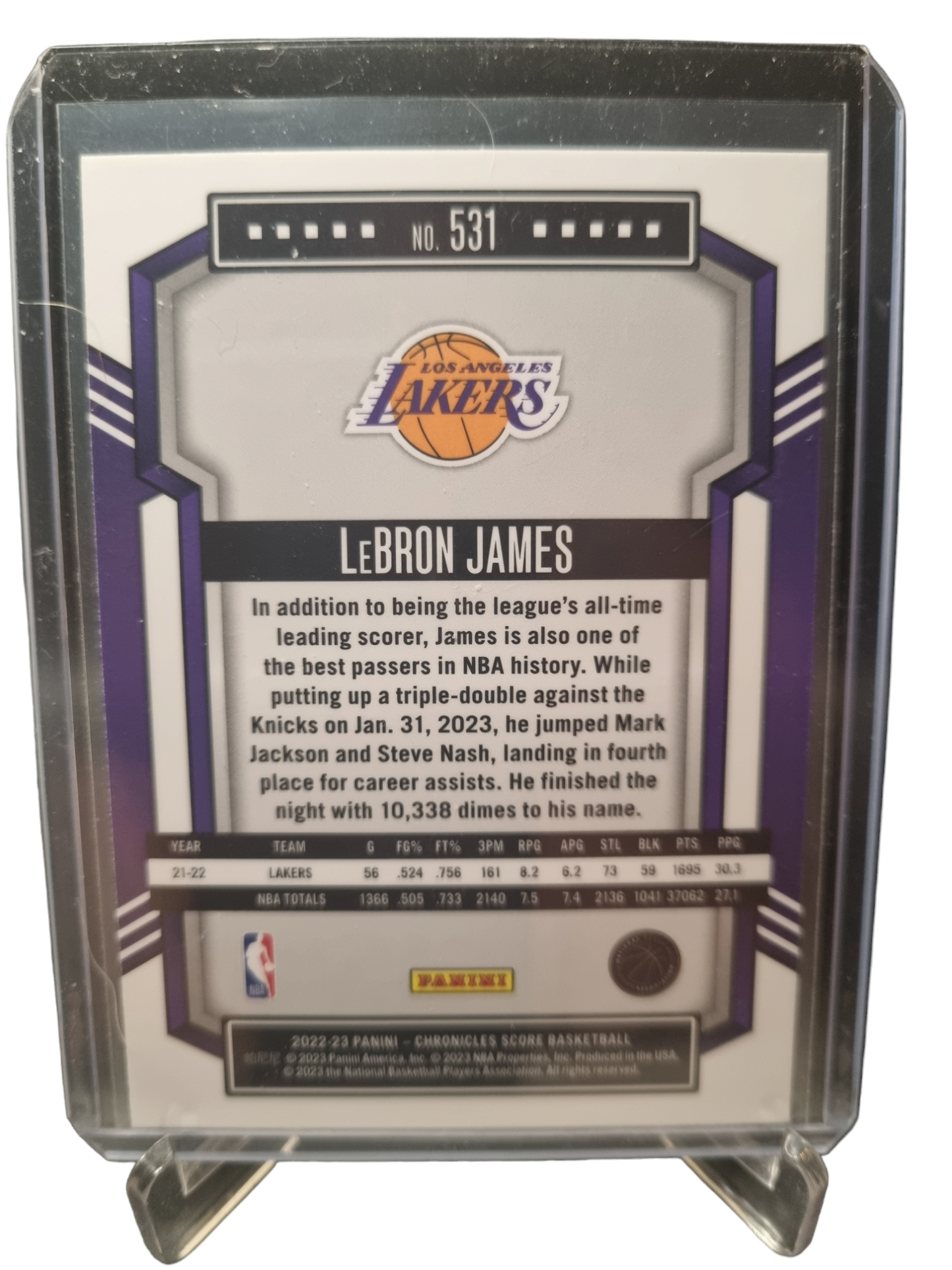 2022-23 Panini Chronicles Score #531 Lebron James Score