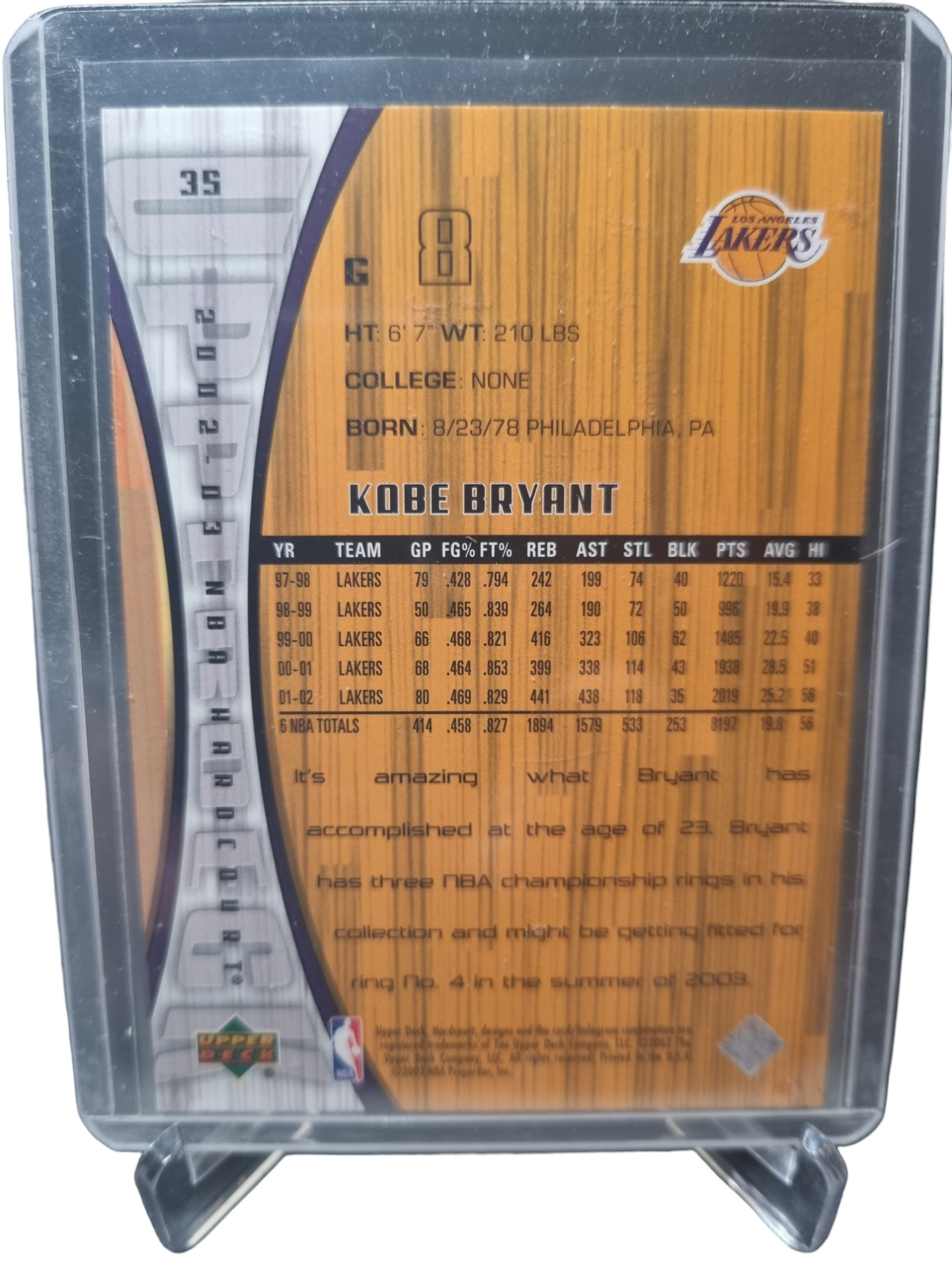 2002 Upper Deck #35 Kobe Bryant