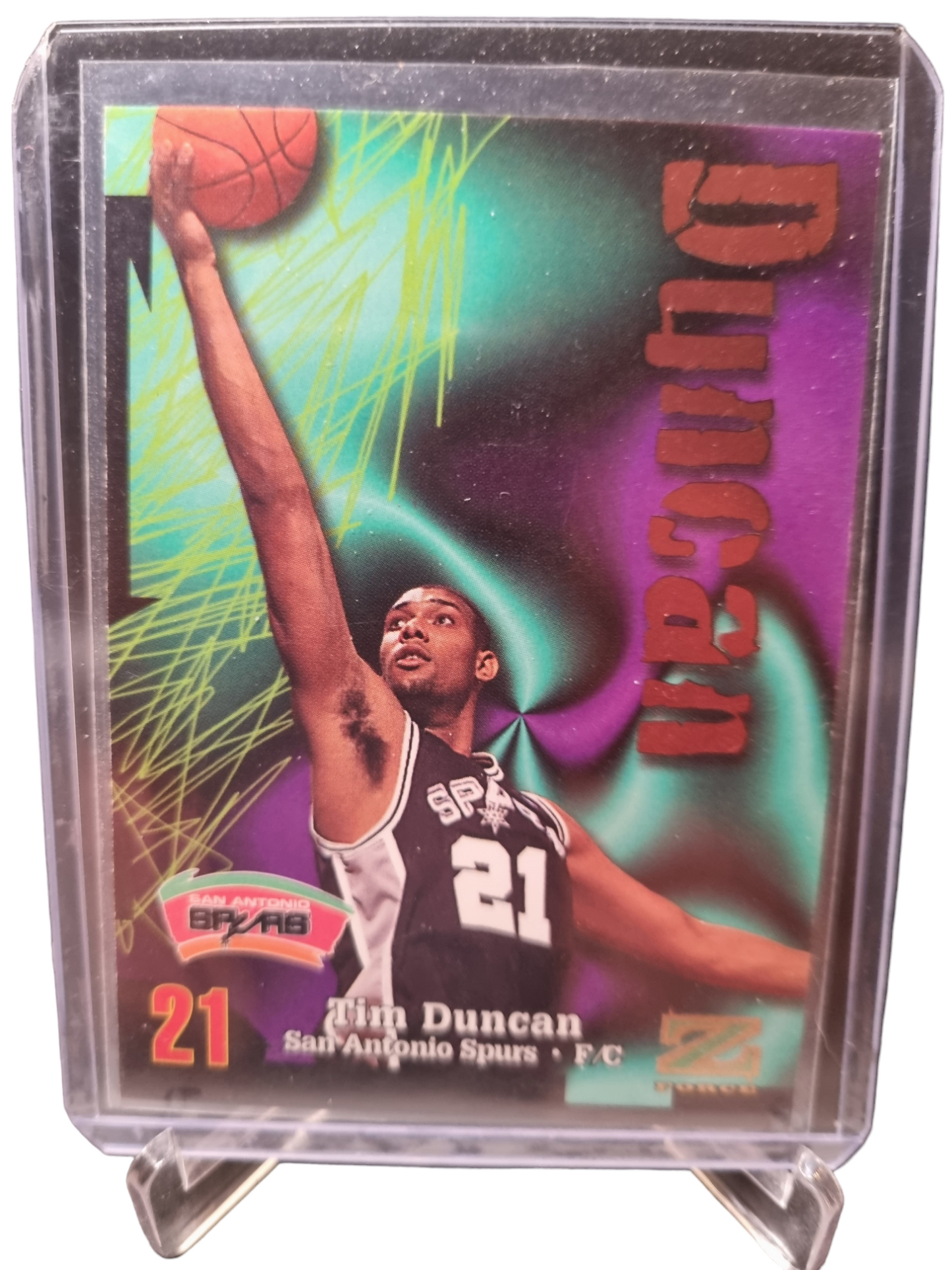 1998 Skybox #111 Tim Duncan Rookie Card Z Force