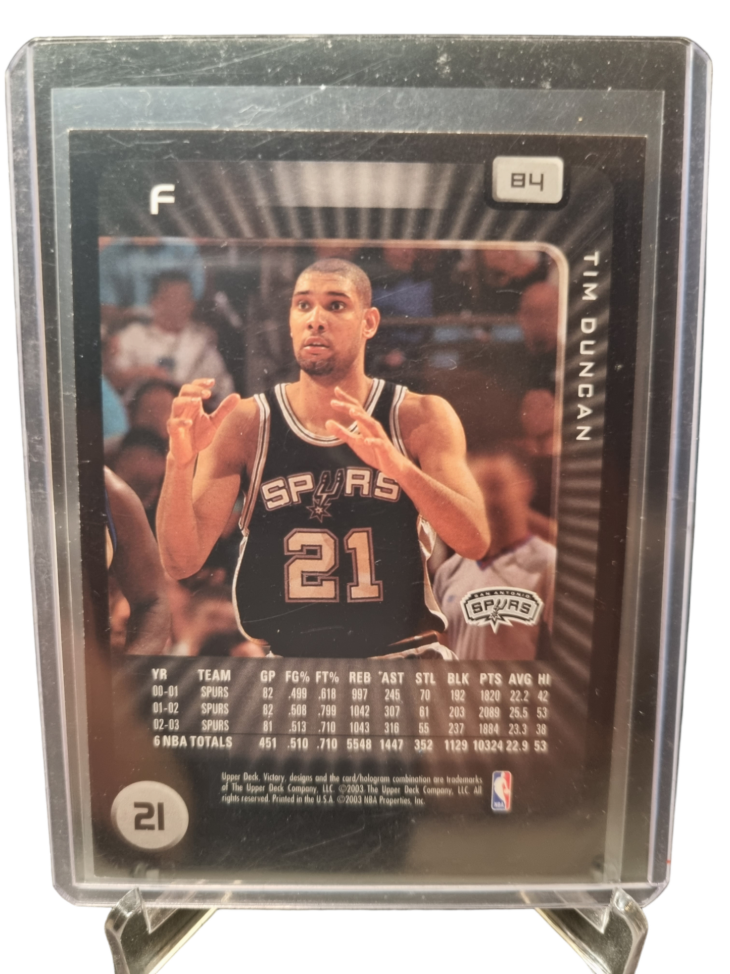 2003 Upper Deck #84 Tim Duncan Victory