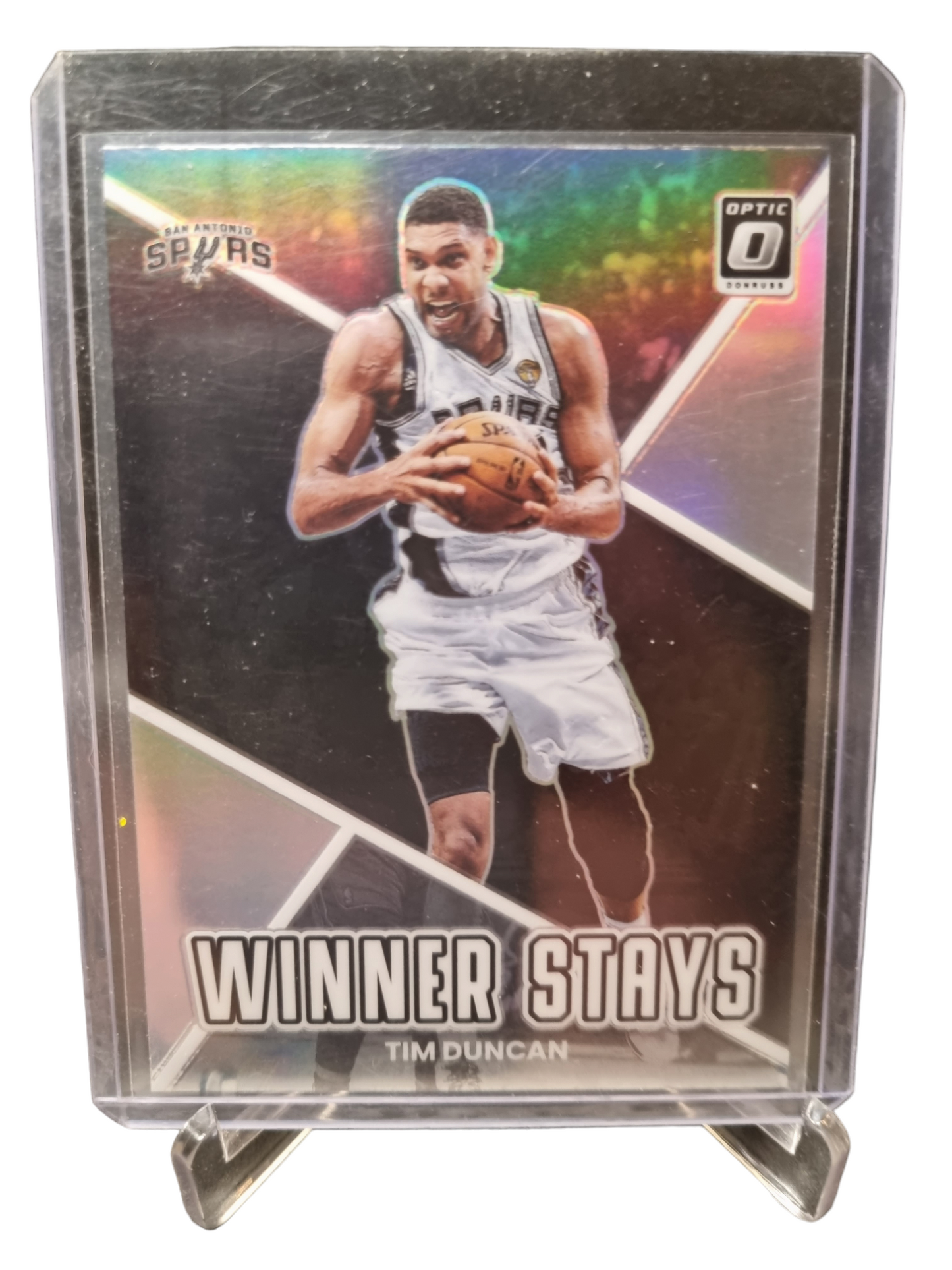 2022-23 Panini Donruss Optic #4 Tim Duncan Winner Stays Silver Prizm