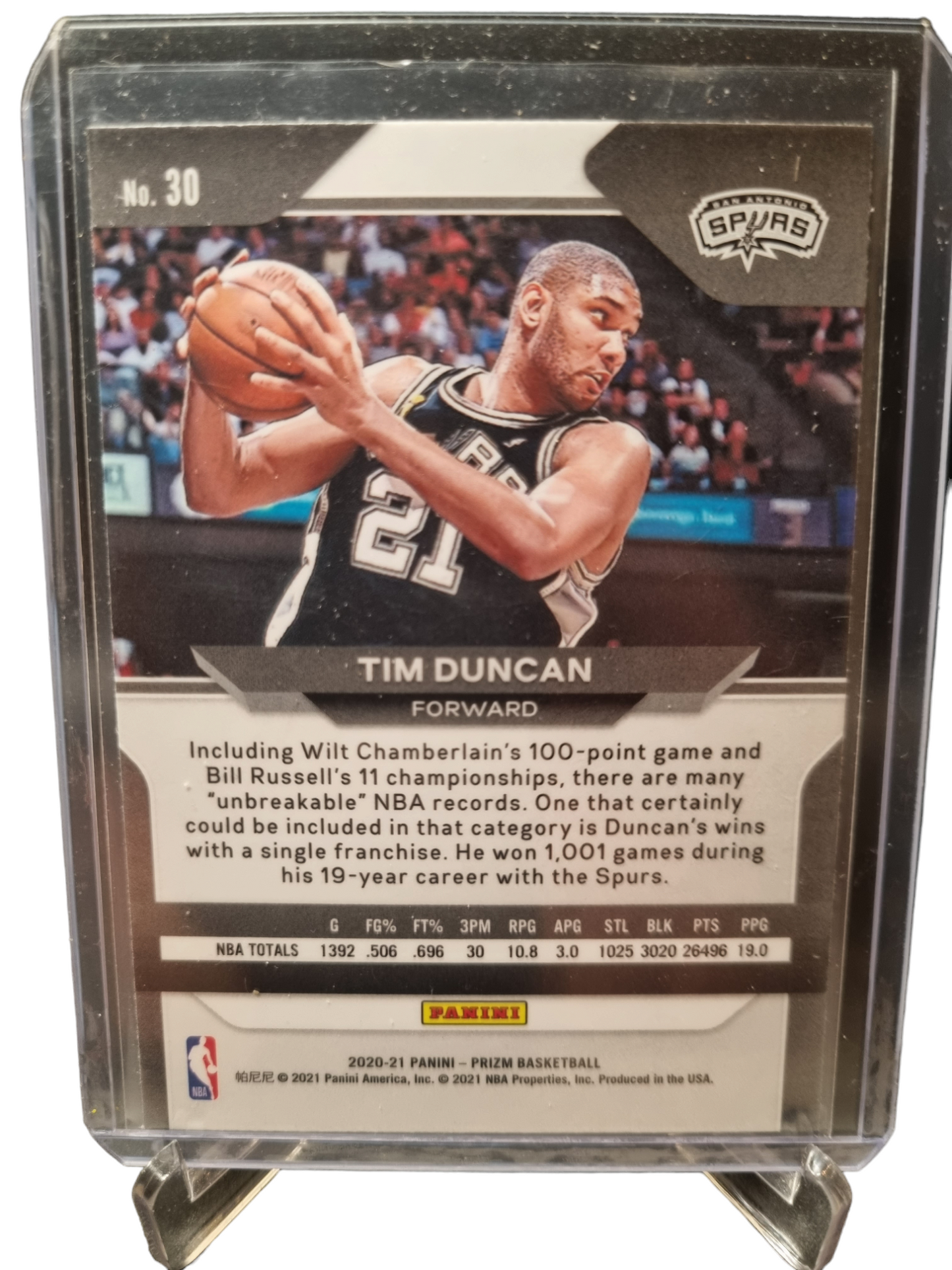 2021-22 Panini Prizm #30 Tim Duncan