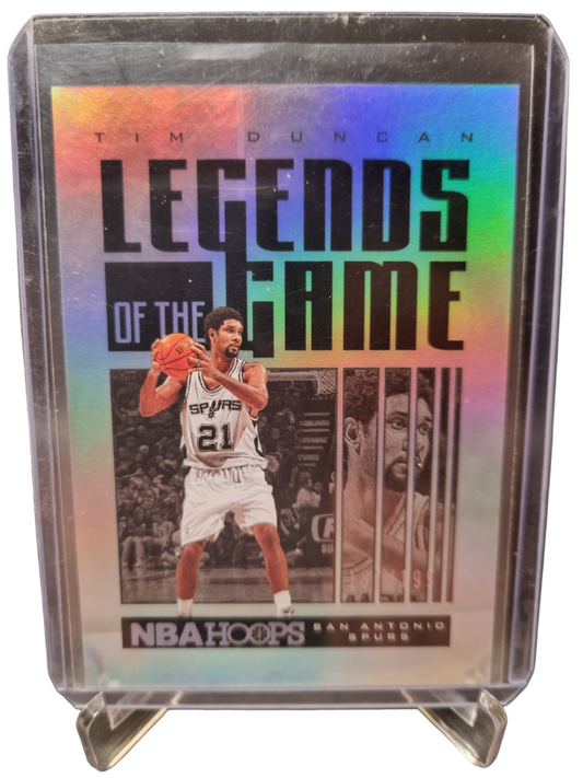 2020-21 Panini Hoops #15 Tim Duncan Legends Of The Game Silver 107/199