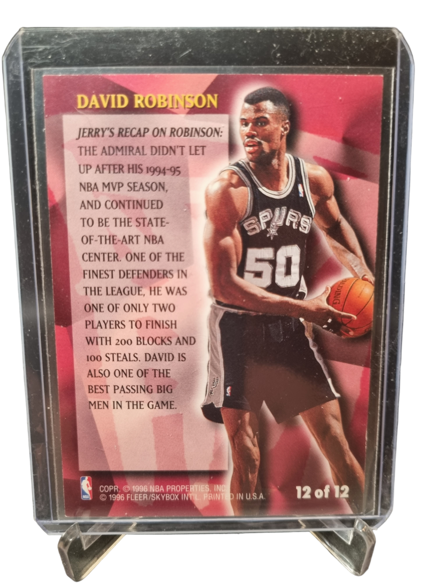 1996 Fleer #12 of 12 David Robinson Stackhouse's All-Fleer