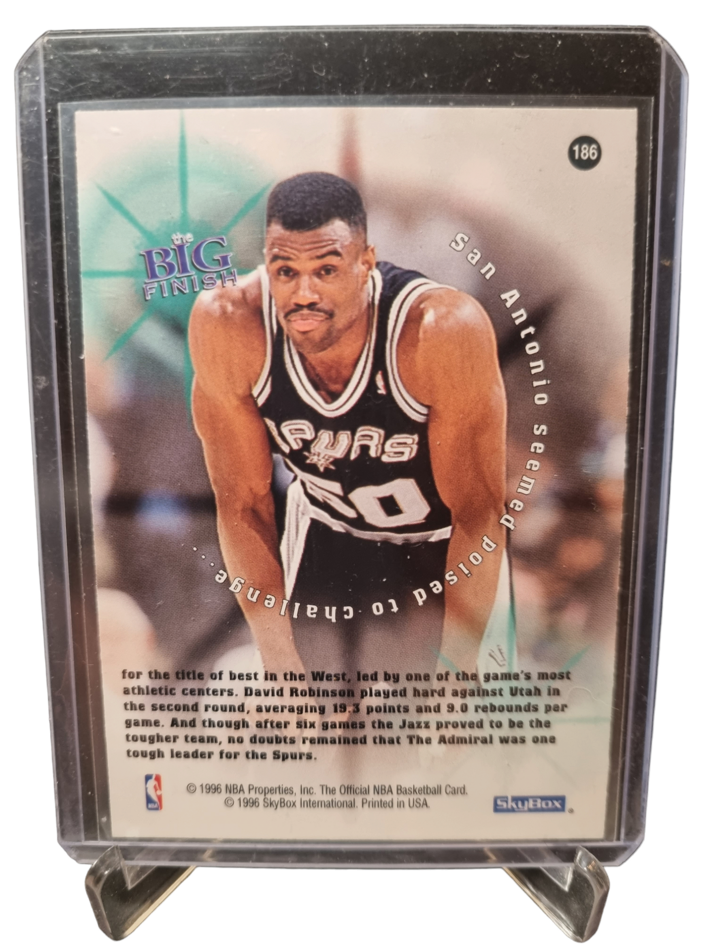 1996 Hoops #186 David Robinson The Big Finish