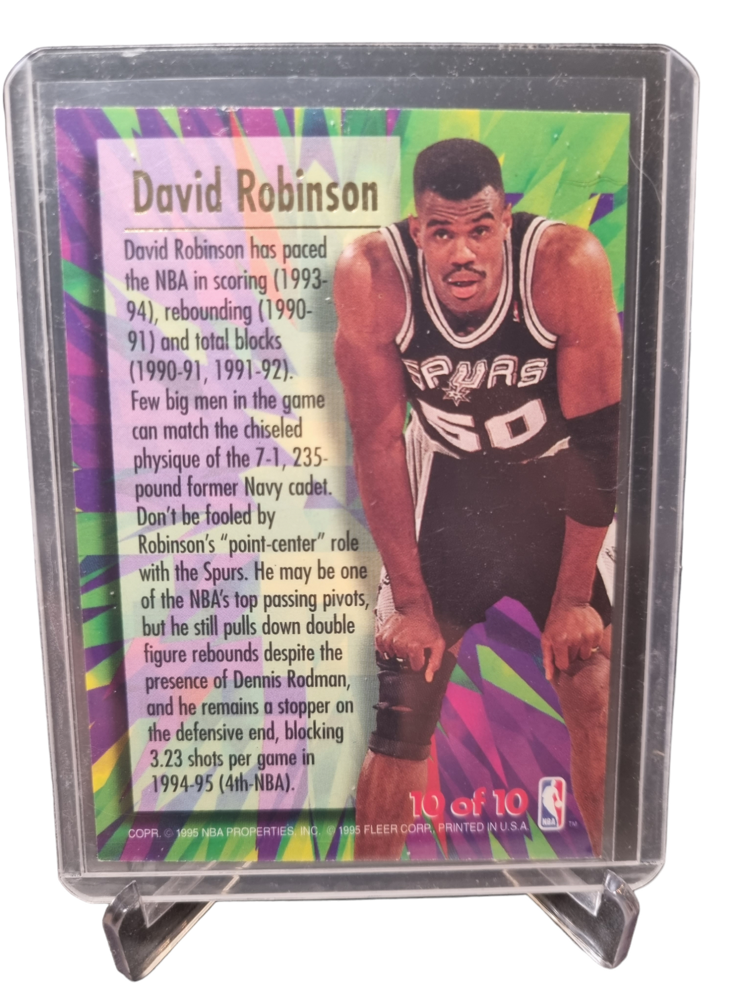 1995-96 Fleer #10 of 10 David Robinson Ultra Power